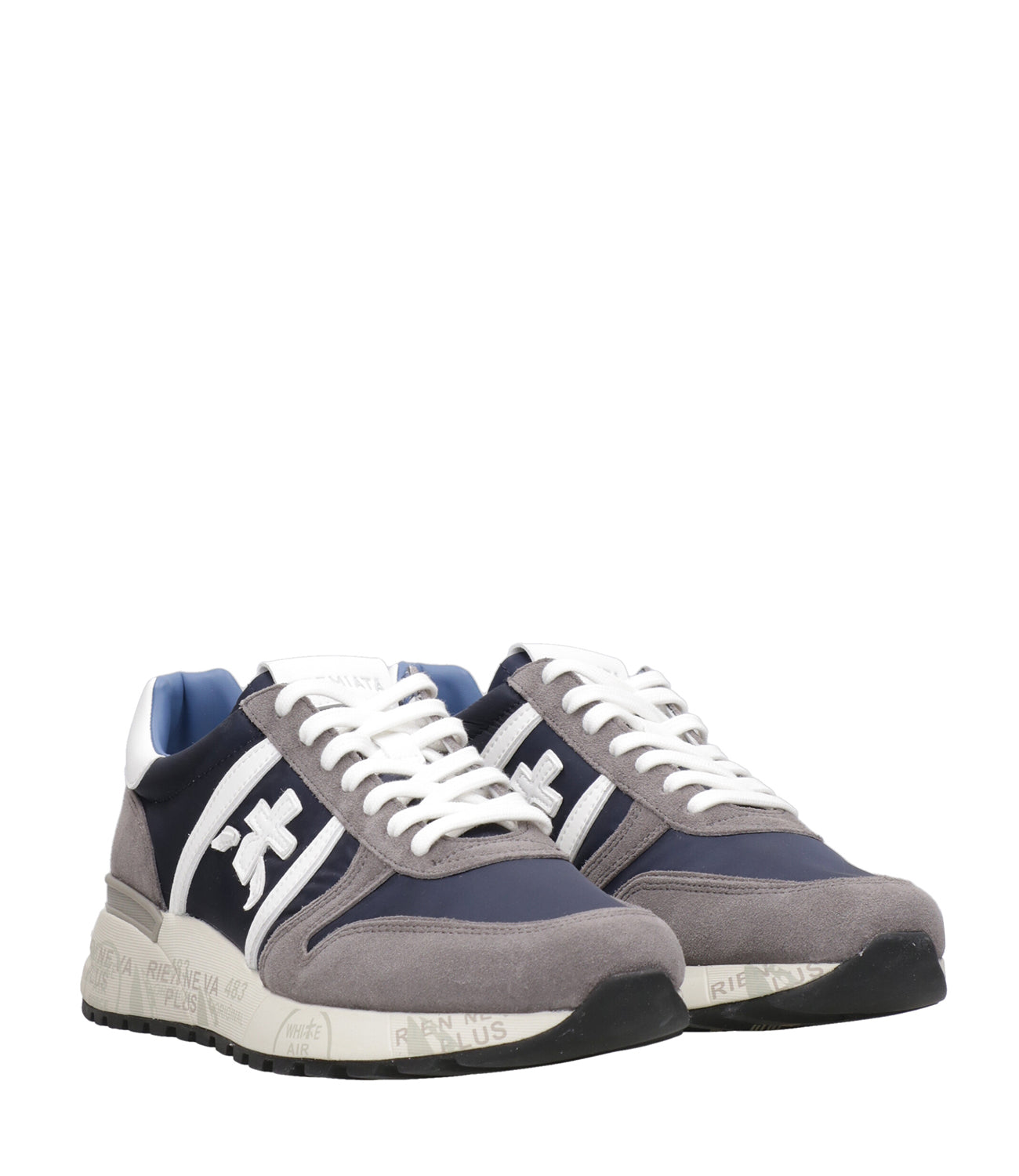 Premiata | Lander Blue and Gray Sneakers