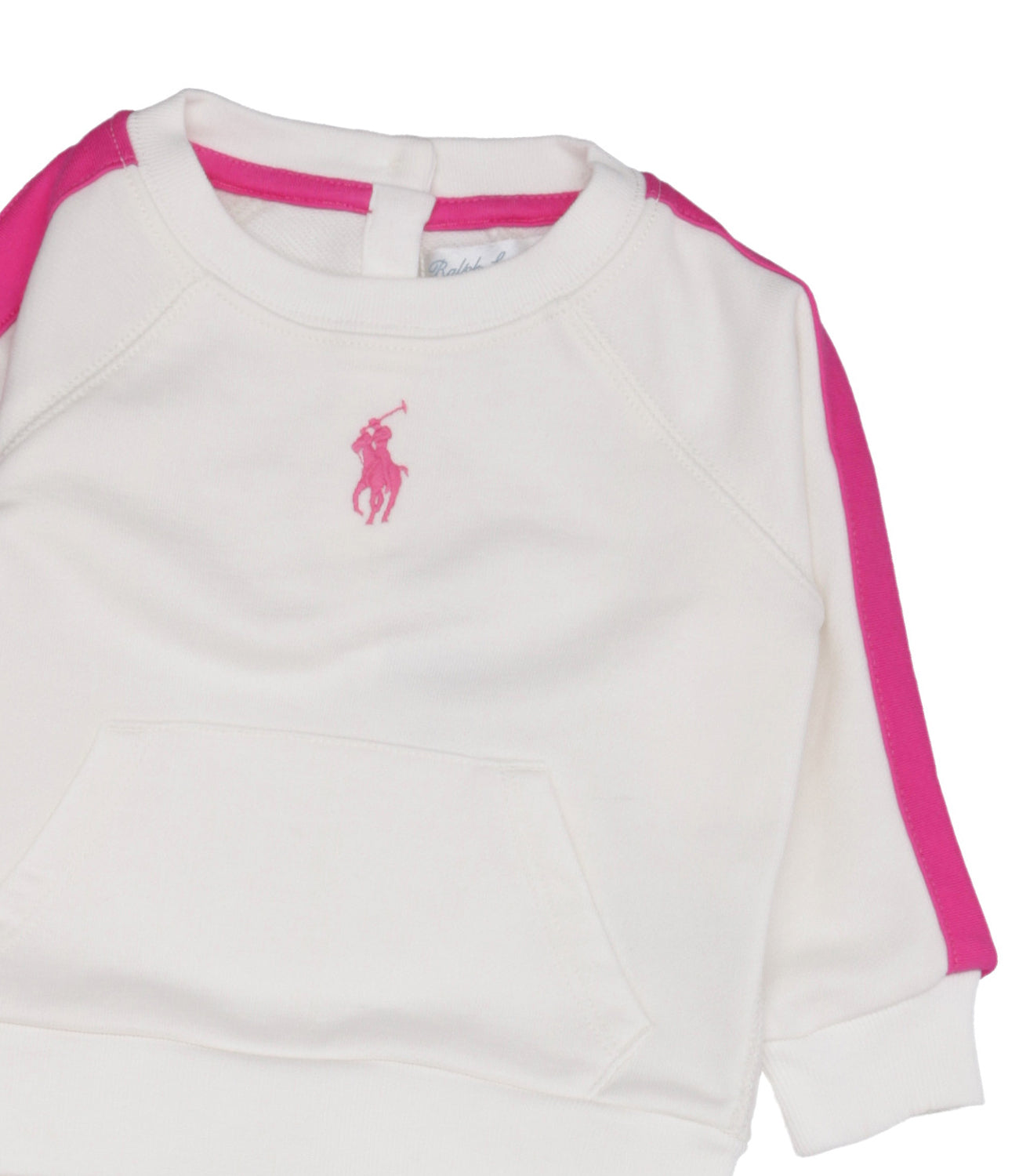 Ralph Lauren Childrenswear | Set Felpa e Pantalone Bianco e Rosa