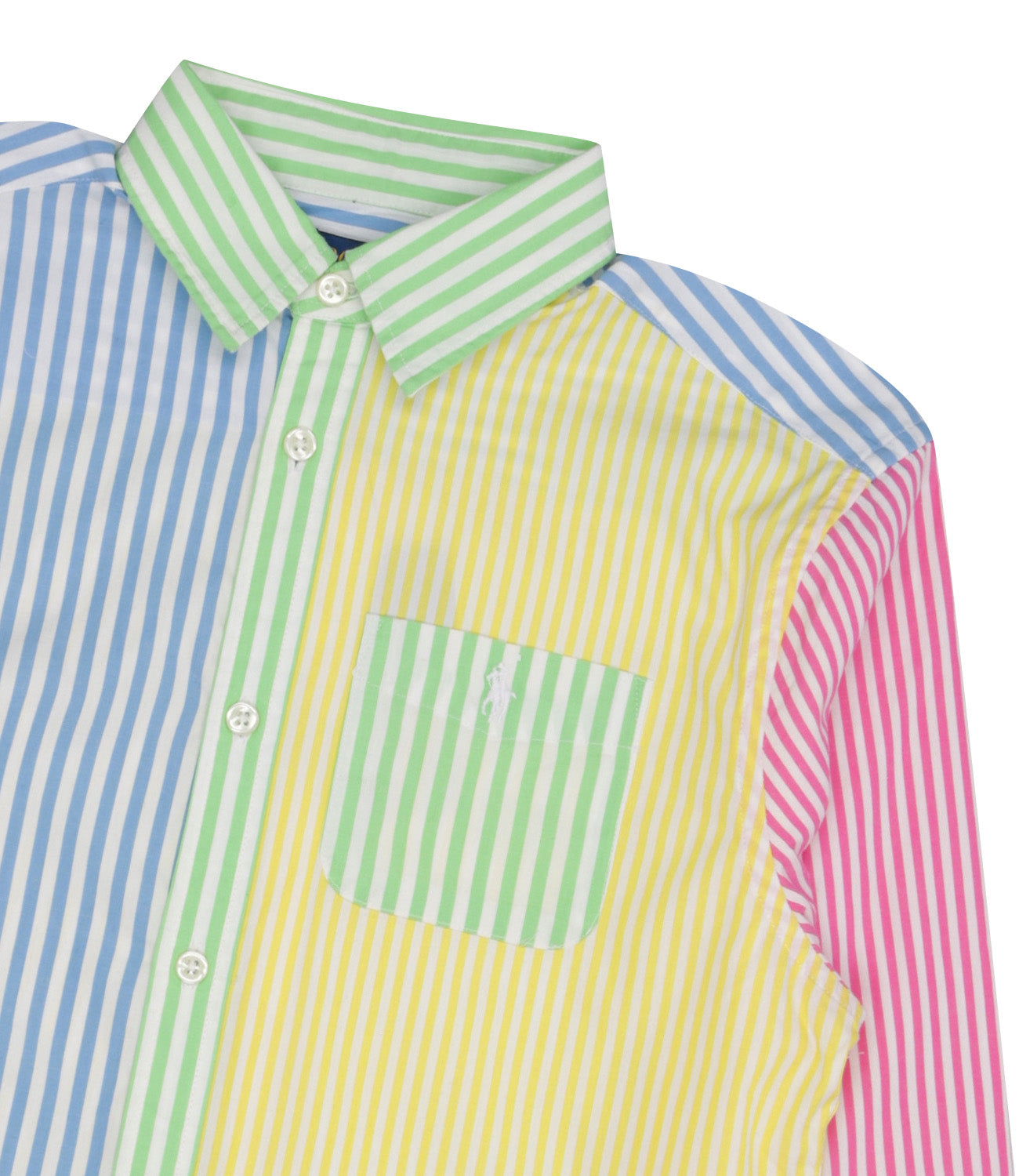 Ralph Lauren Childrenswear | Camicia Celeste Giallo e Rosa