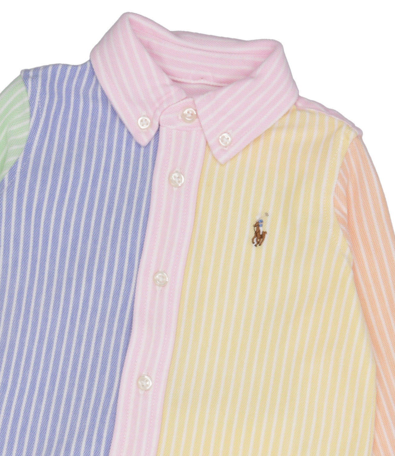 Ralph Lauren Childrenswear | Set Camicia e Bermuda Bianco Giallo e Celeste