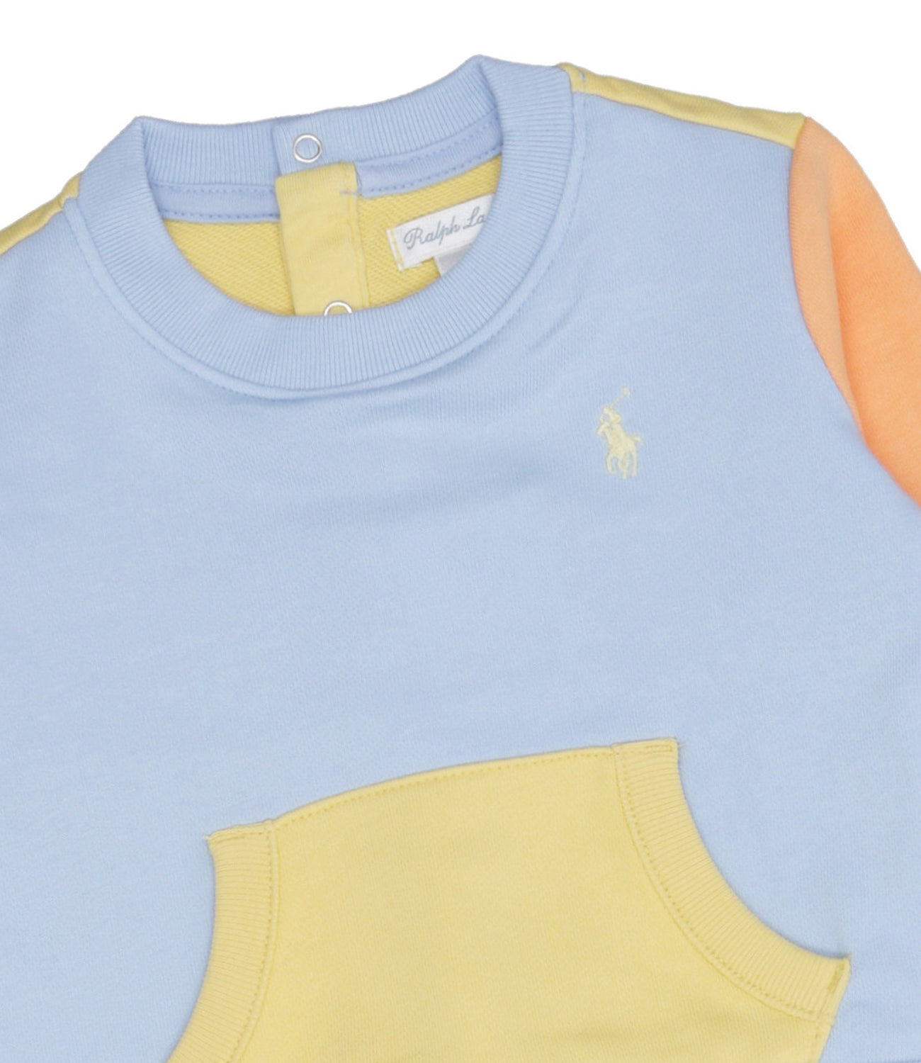 Ralph Lauren Childrenswear | Set Felpa e Pantalone Celeste e Arancio