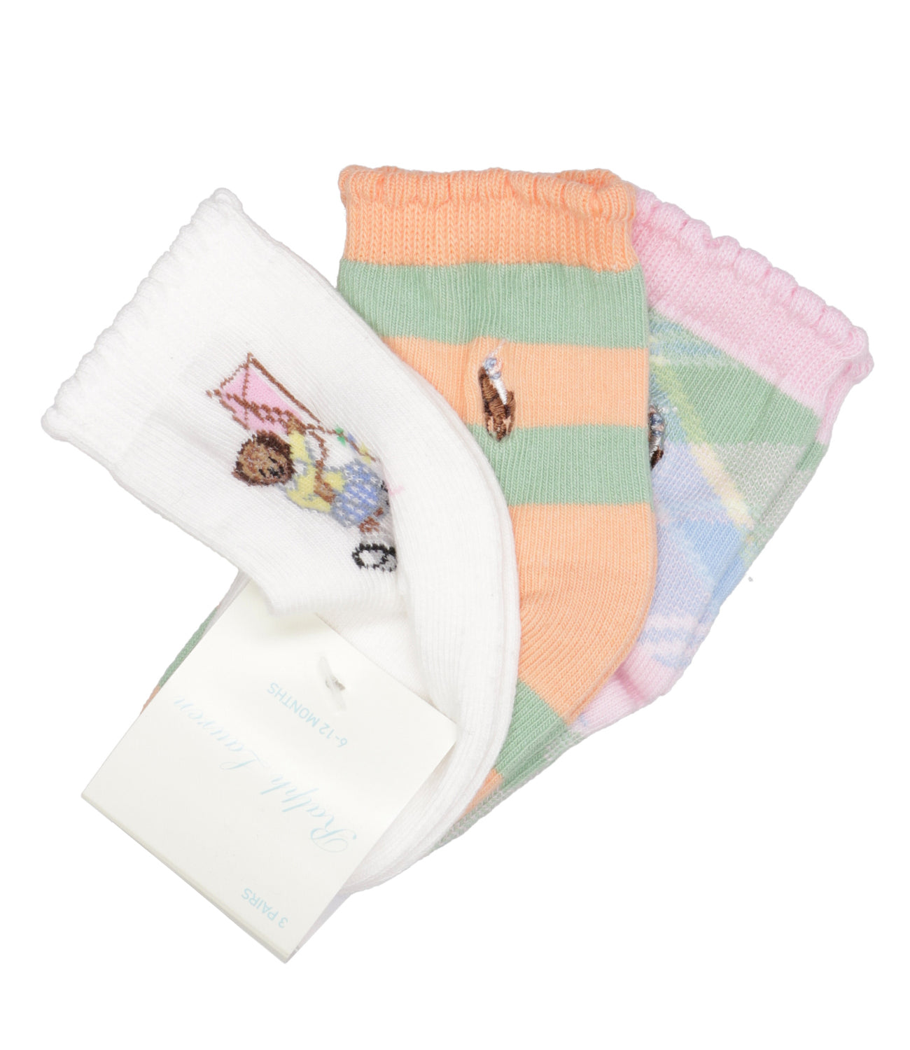 Ralph Lauren Childrenswear | Calzini Bianco Rosa Arancio