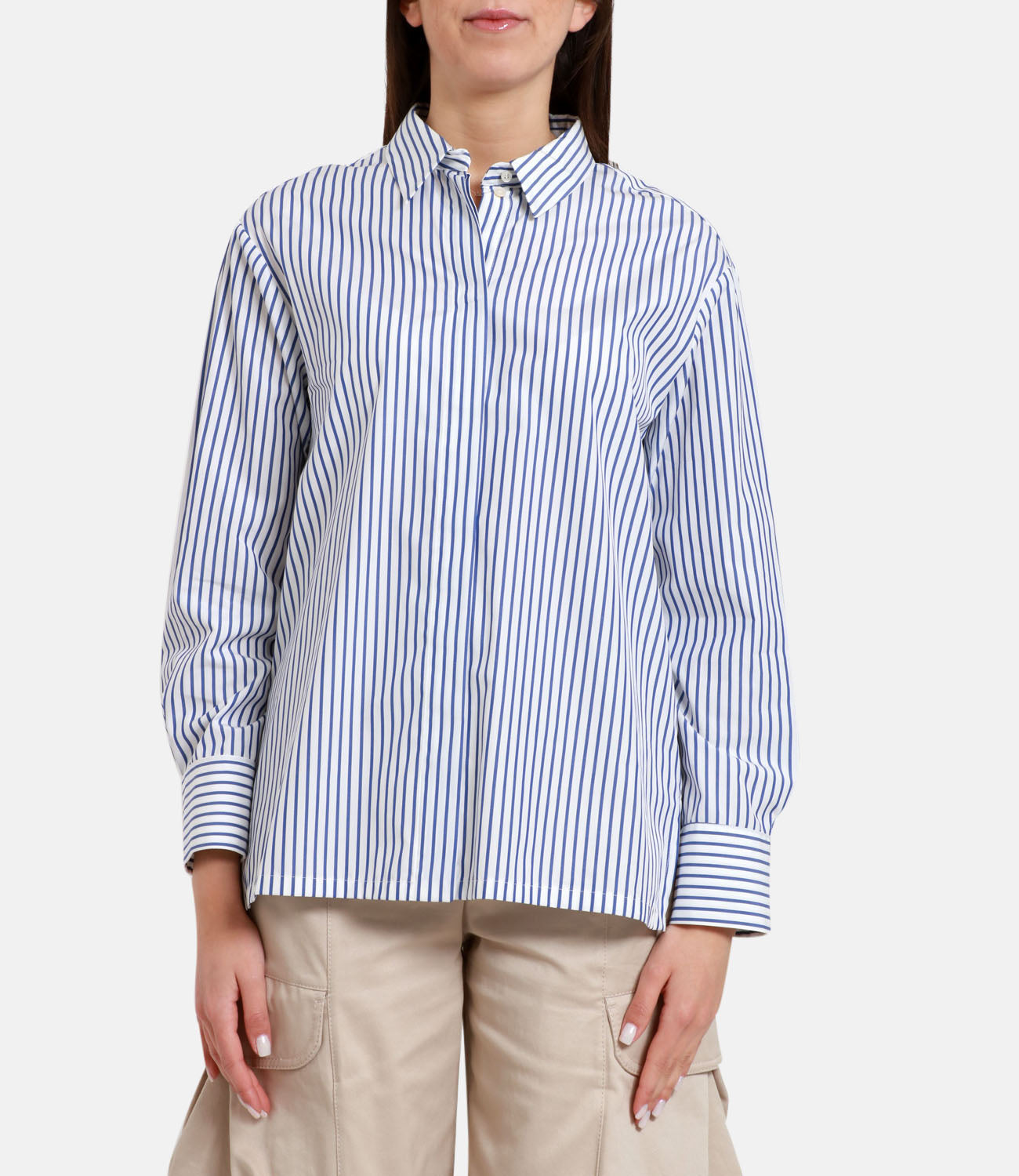 S Max Mara | Blue and White Tata Shirt