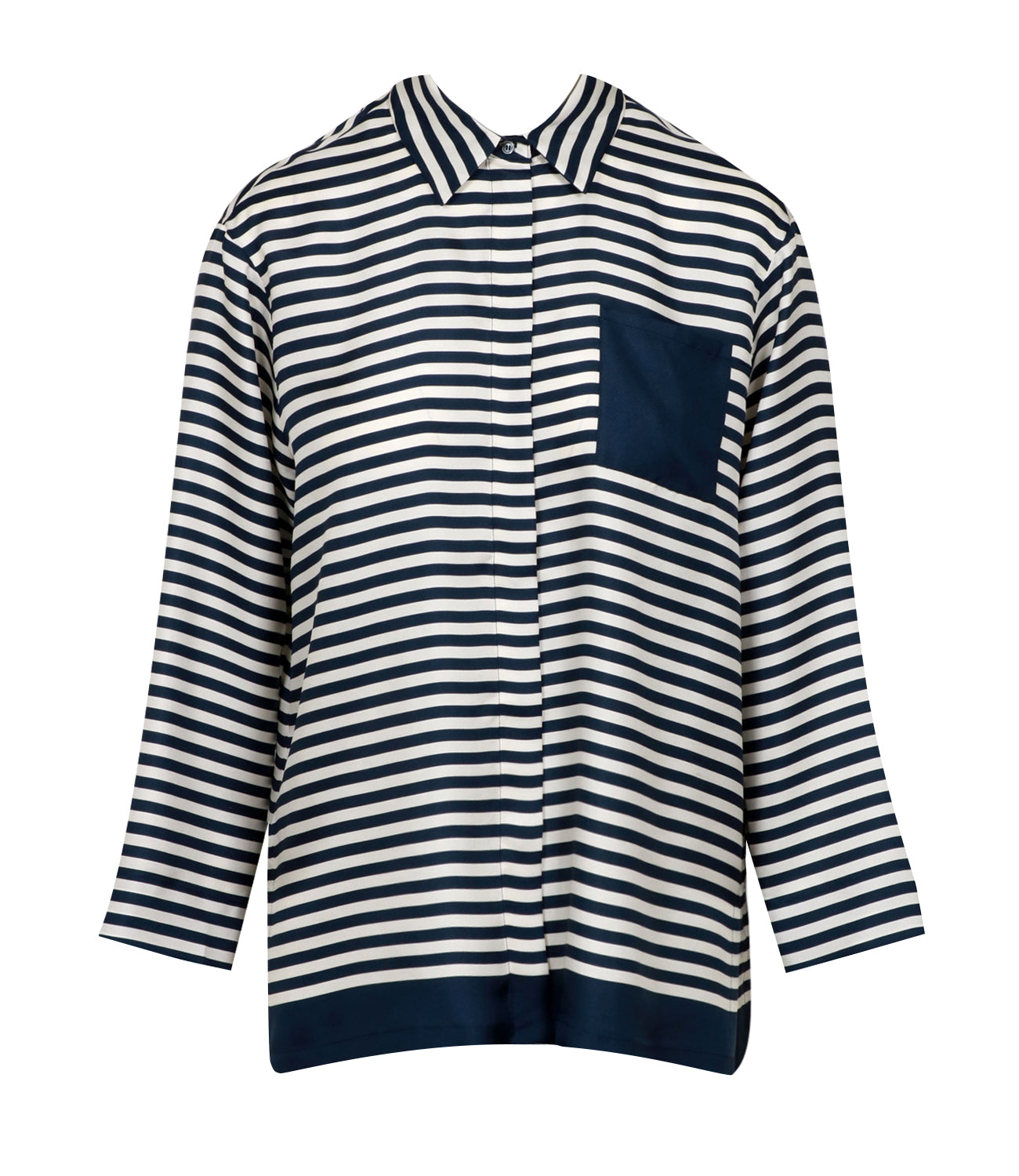 S Max Mara | Camicia Maya Bianca e Blu