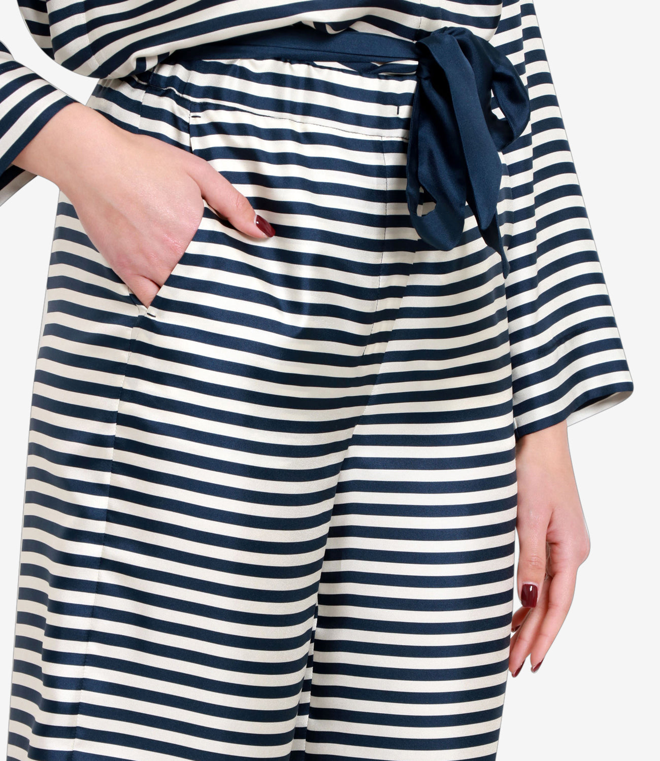S Max Mara | Pantalone Nine Panna e Blu