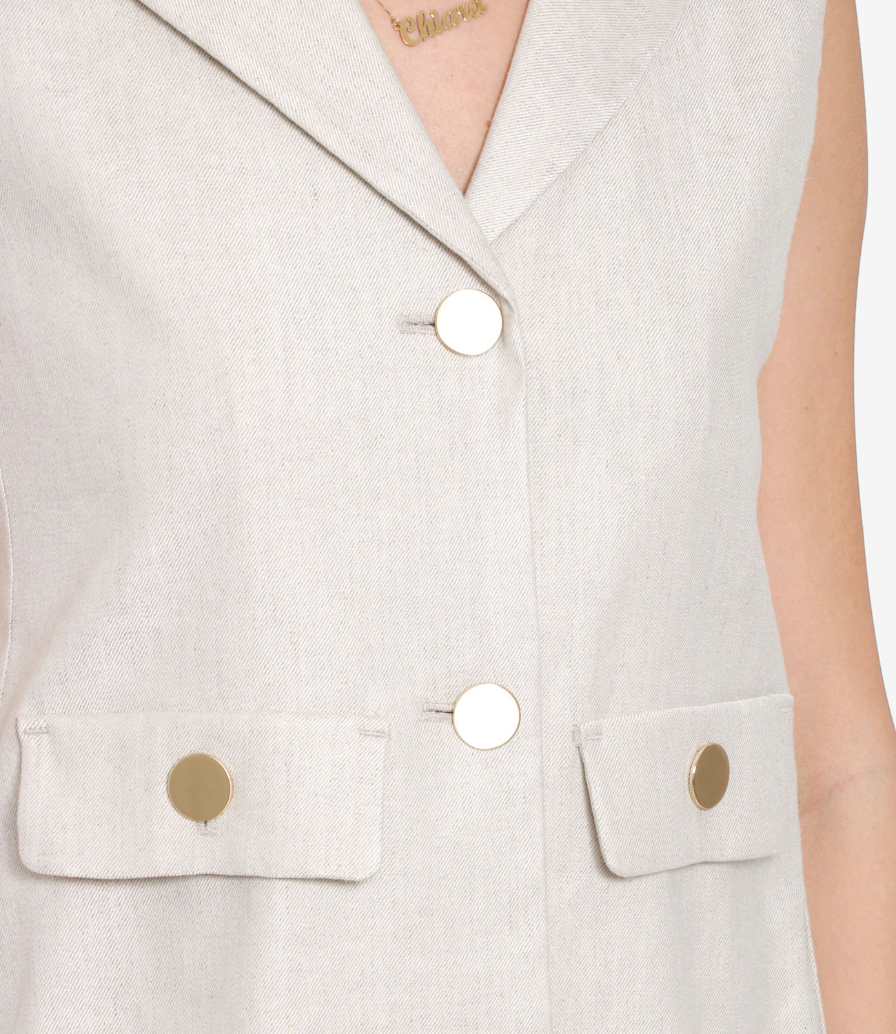 S Max Mara | Gilet Caroline Beige