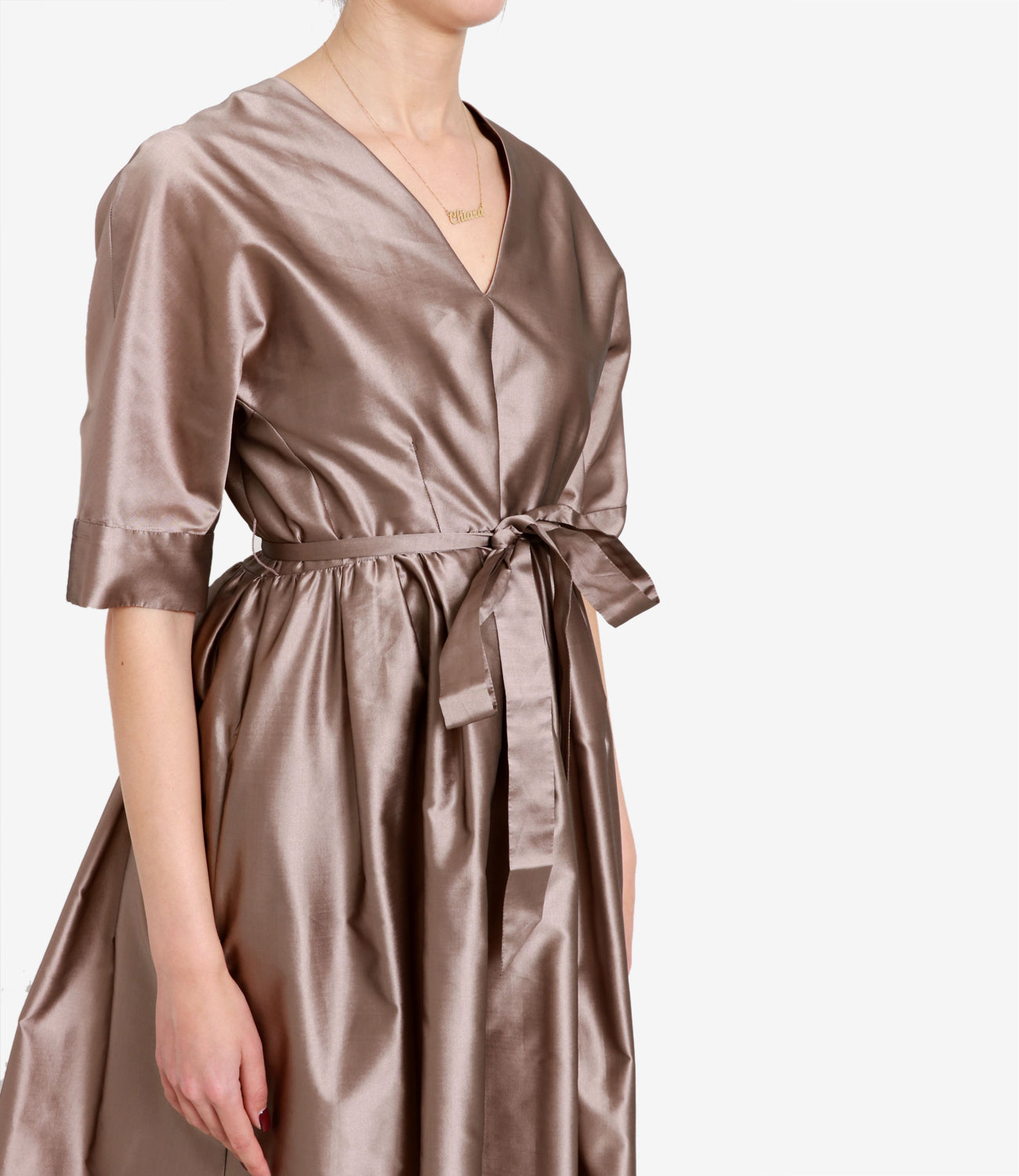 S Max Mara | Abito Viola Tortora