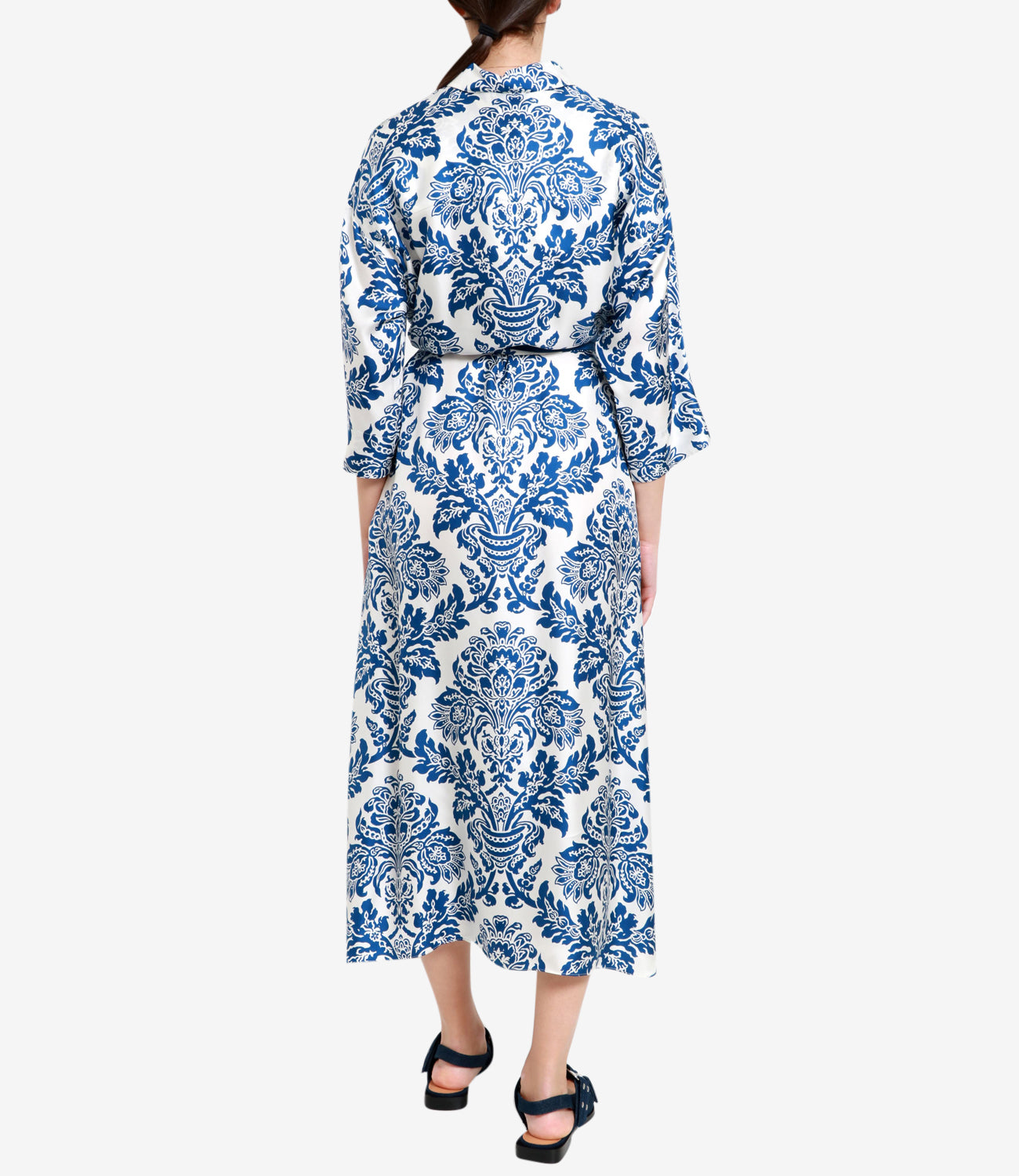 S Max Mara | Camellia Cream and Blue Dress