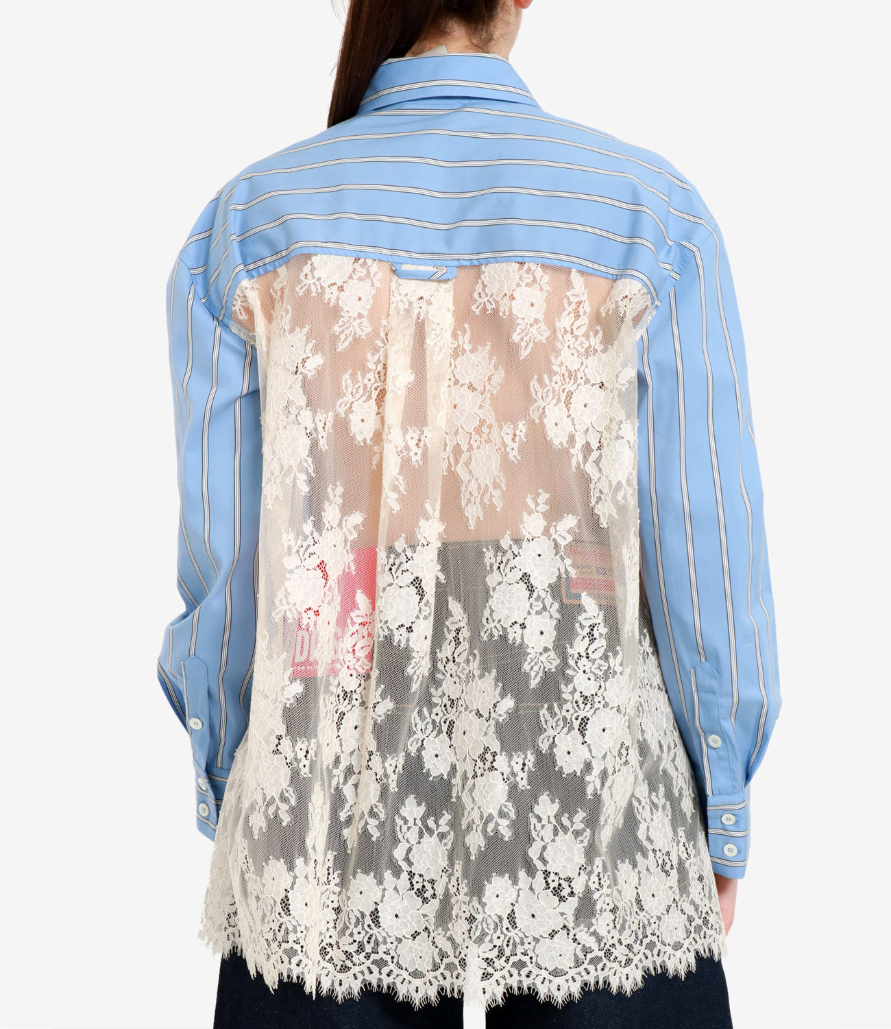 Semicouture | Camicia Emma Celeste e Bianco
