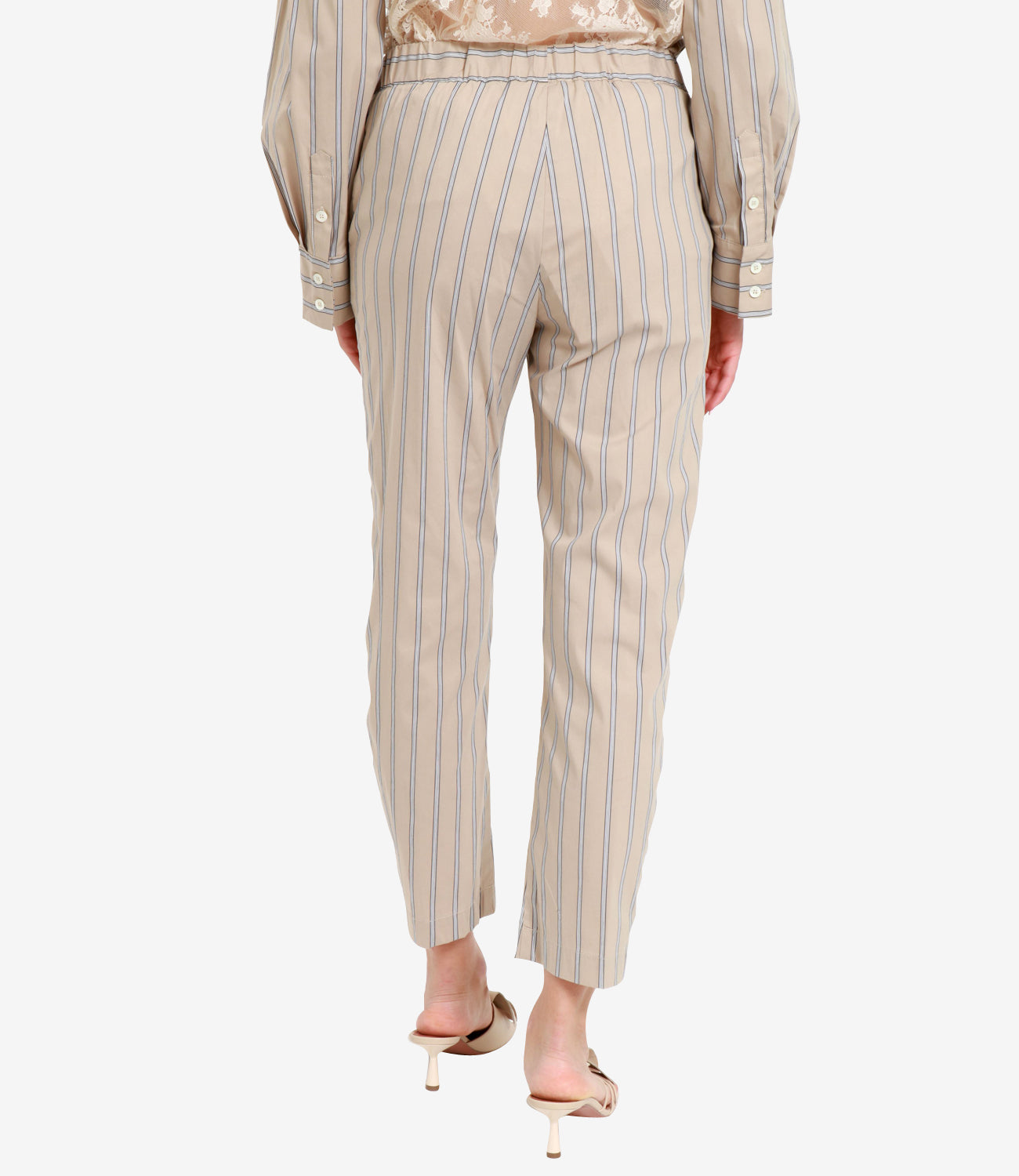 Semicouture | Pantalone Buddy Taupe e Antracite