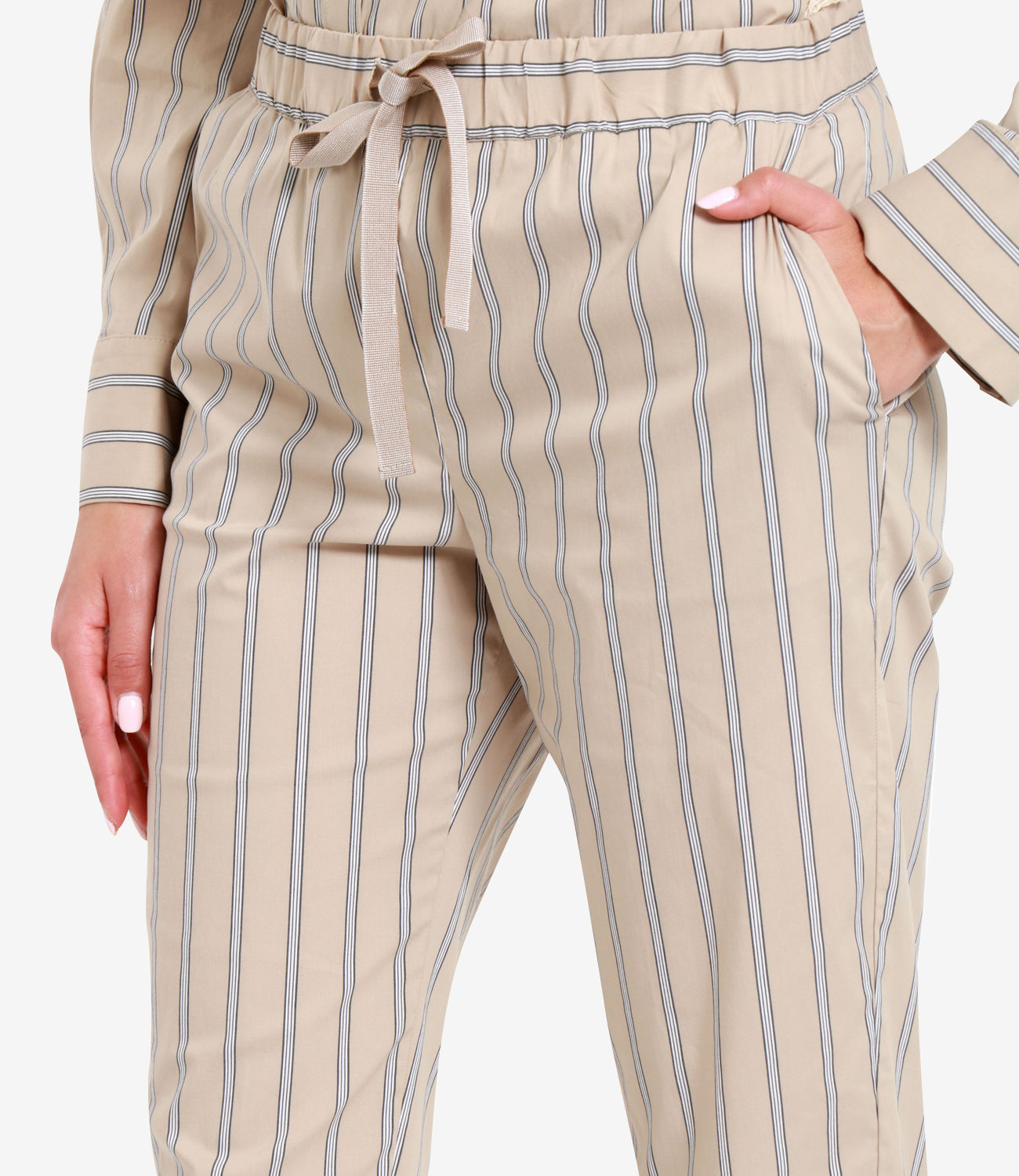 Semicouture | Pantalone Buddy Taupe e Antracite