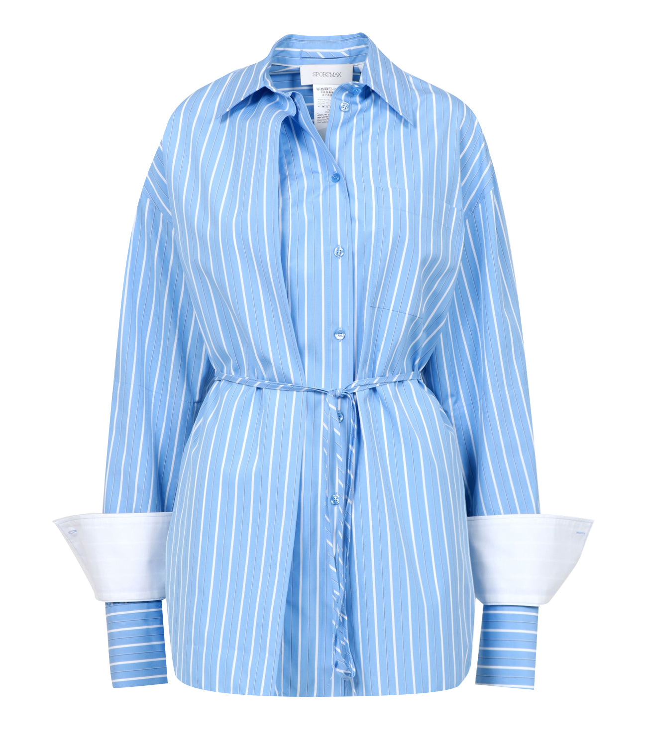 Sportmax | Camicia Firma Celeste e Bianco