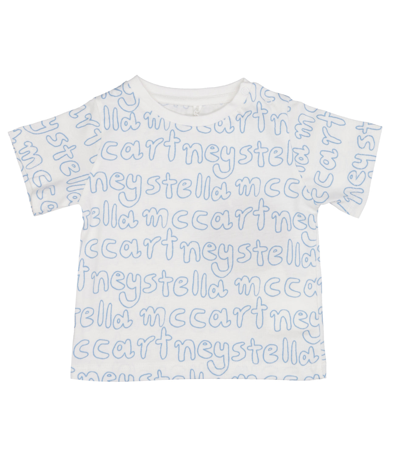 Stella McCartney Kids | Ivory and Light Blue T-Shirt