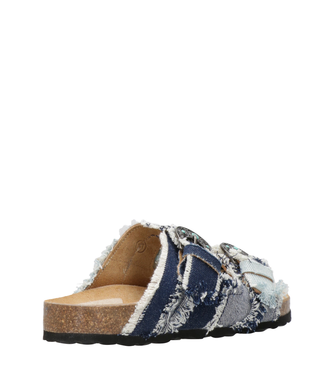 Taji | Ciabatta Buckle patch Denim medio