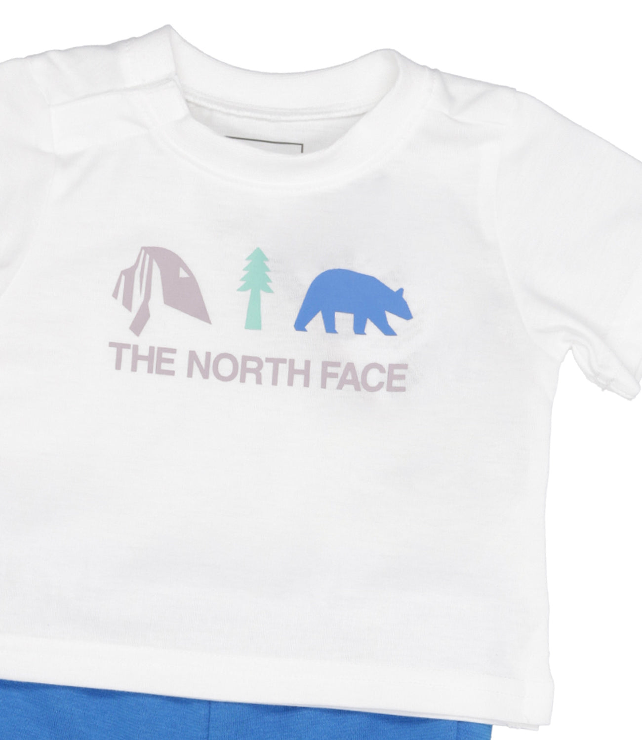 The North Face Kids | White and Blue T-Shirt and Bermuda Shorts Set