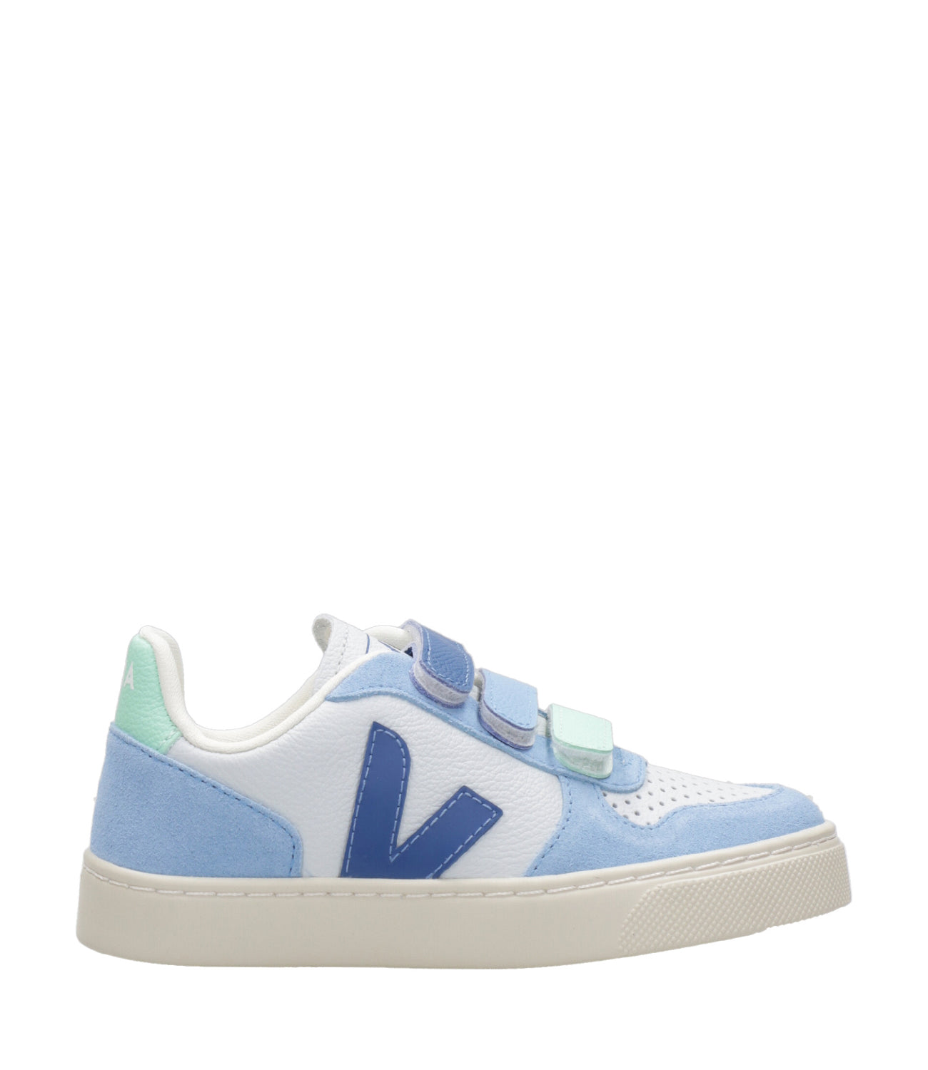 Veja Kids | Sneakers Small V-10 White and Light Blue