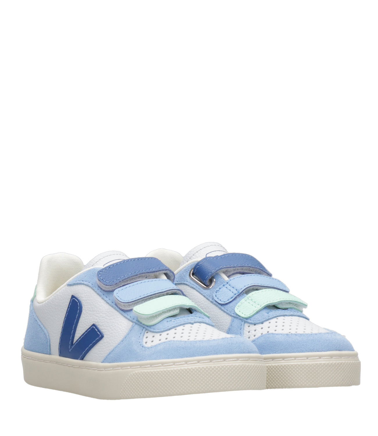 Veja Kids | Sneakers Small V-10 White and Light Blue