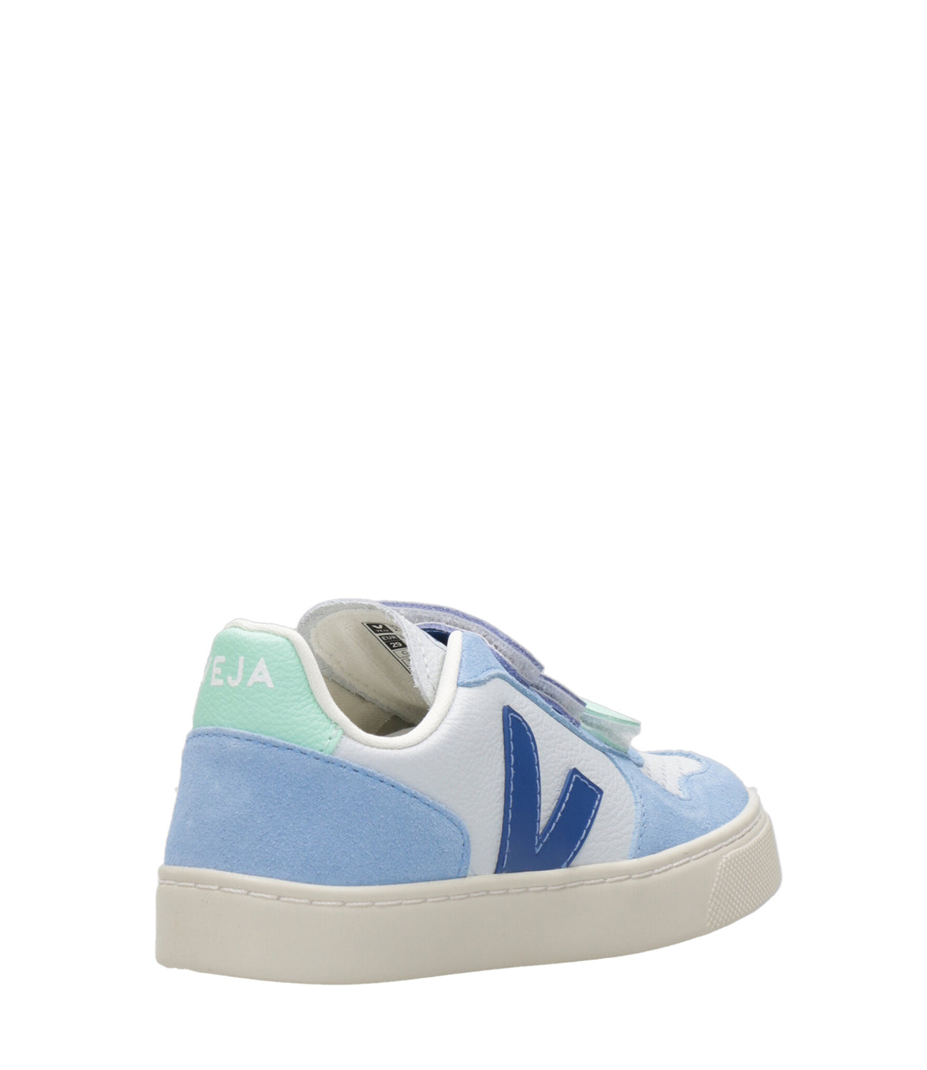 Veja Kids | Sneakers Small V-10 Bianco e Celeste