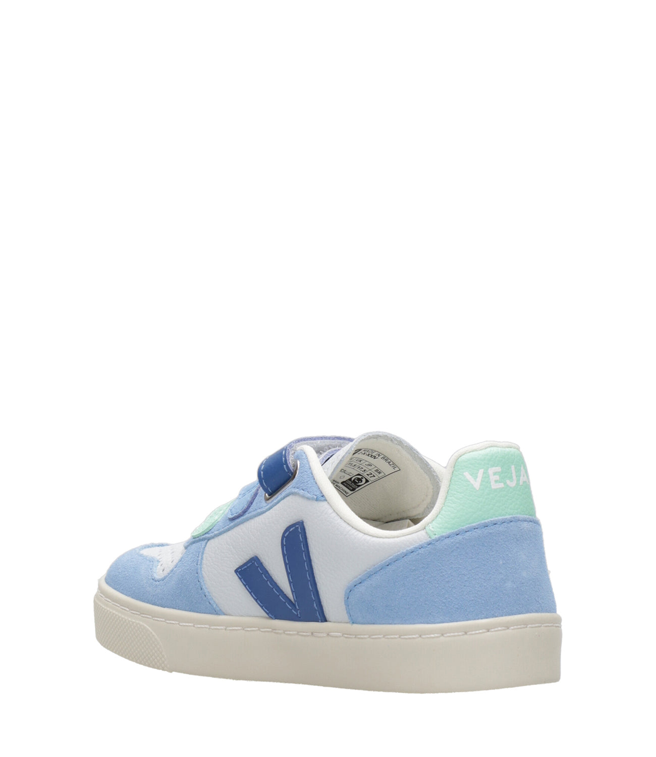 Veja Kids | Sneakers Small V-10 Bianco e Celeste