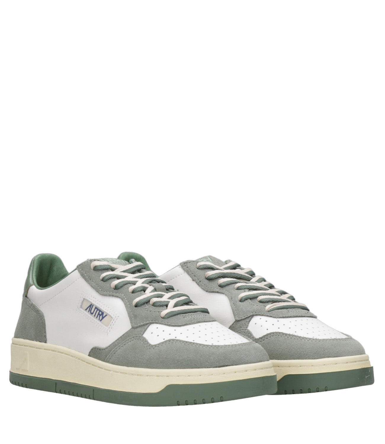 Autry | Sneakers Medalist Low Man Bianco e Verde militare