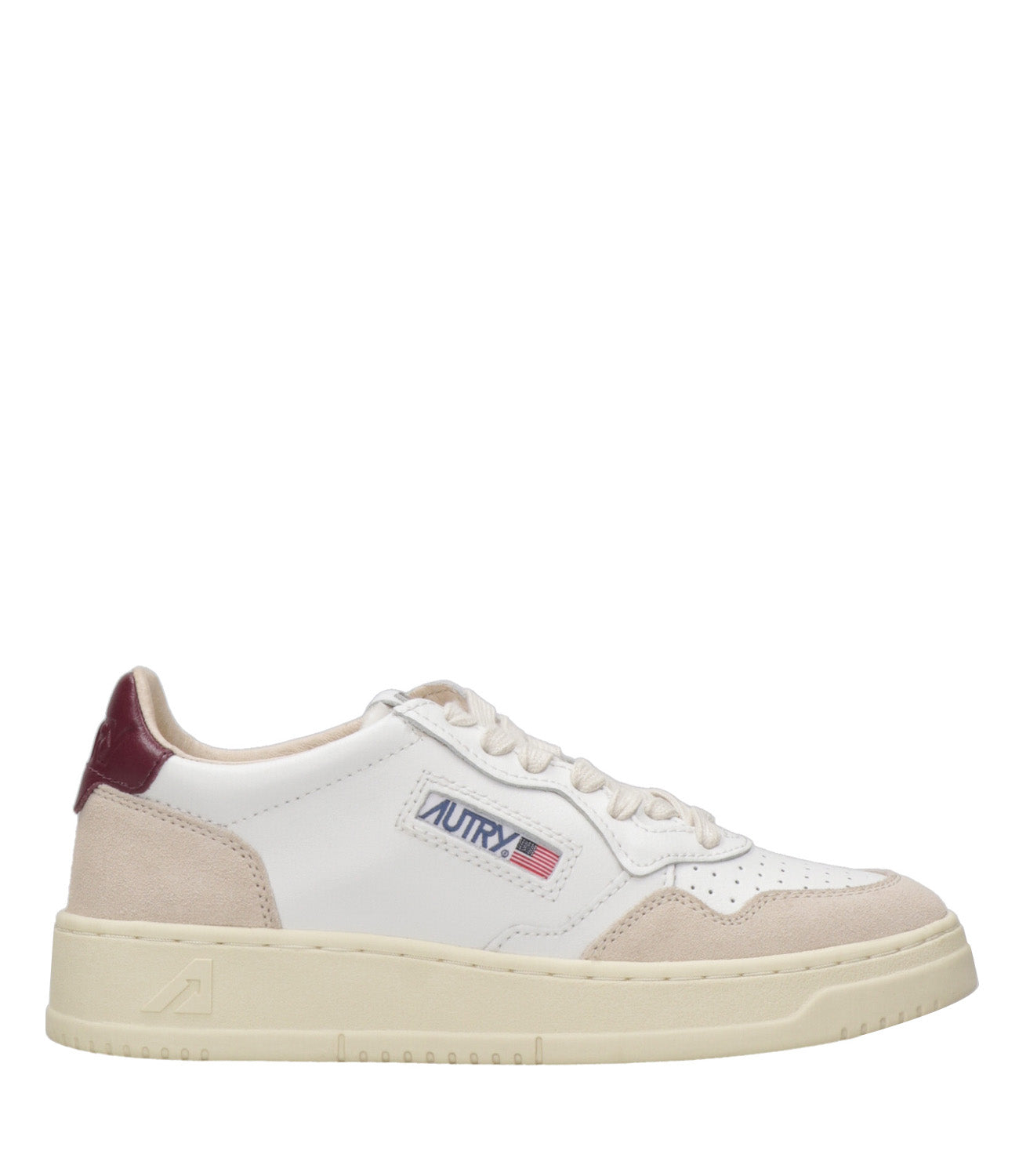 Autry | Sneakers Medalist Low Woman Bianca e Bordeaux