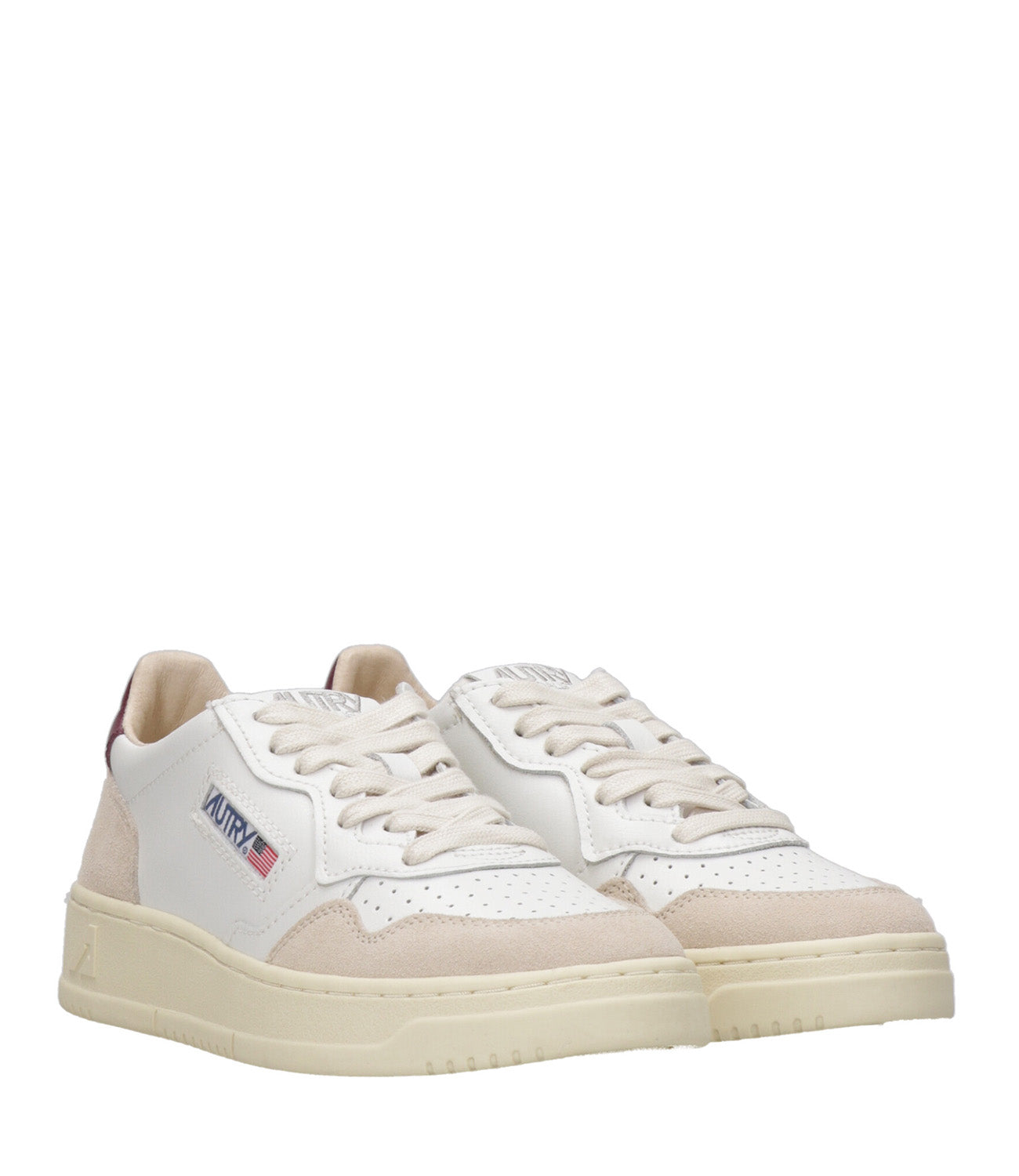 Autry | Sneakers Medalist Low Woman Bianca e Bordeaux