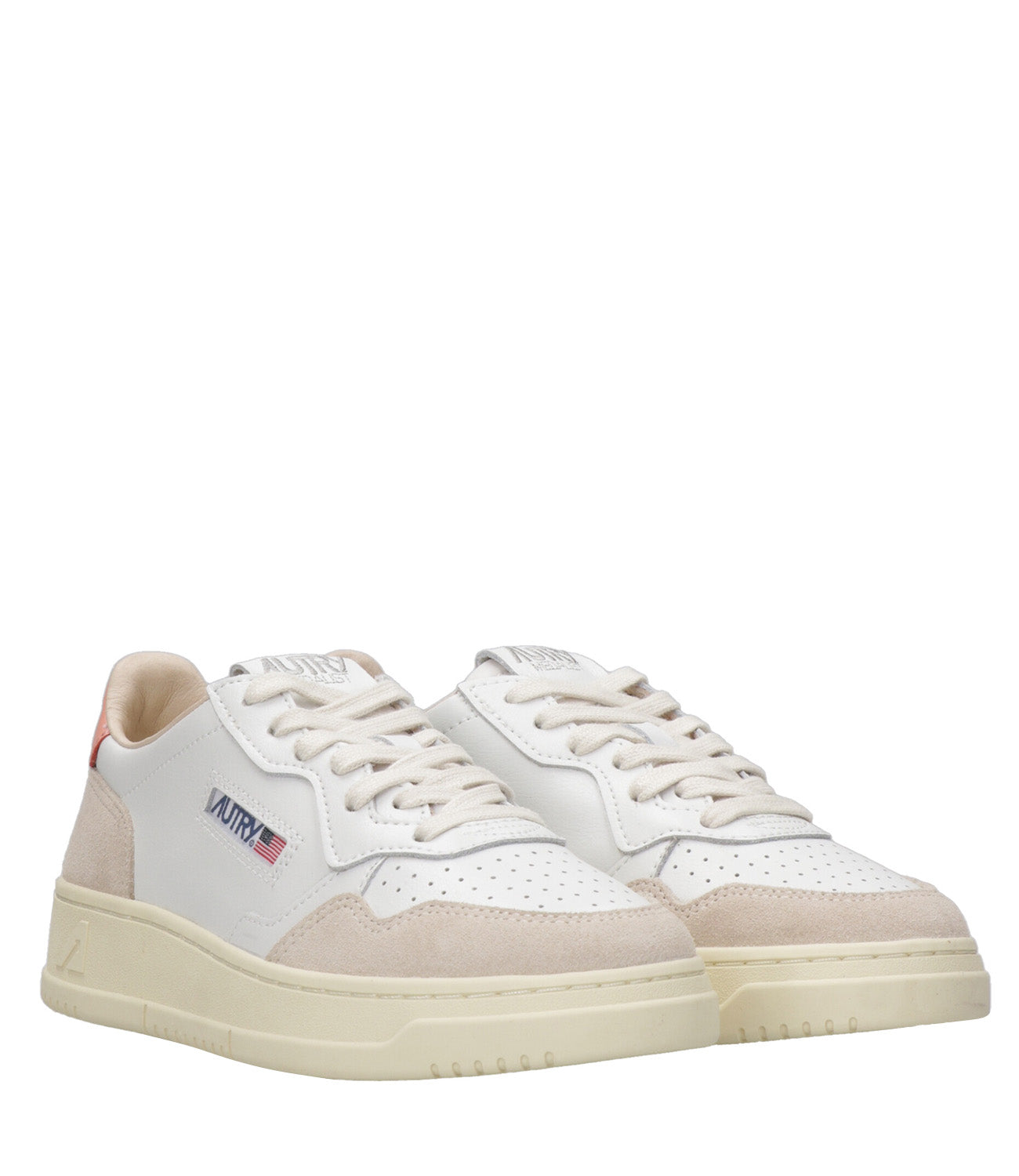 Autry | Sneakers Medalist Low Woman Bianca e Pesca