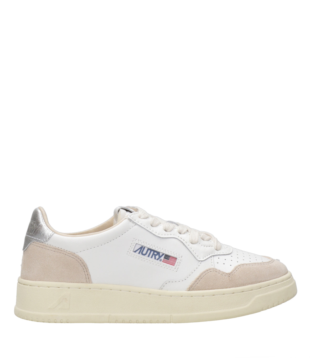 Autry | Sneakers Medalist Low Bianco e Argento