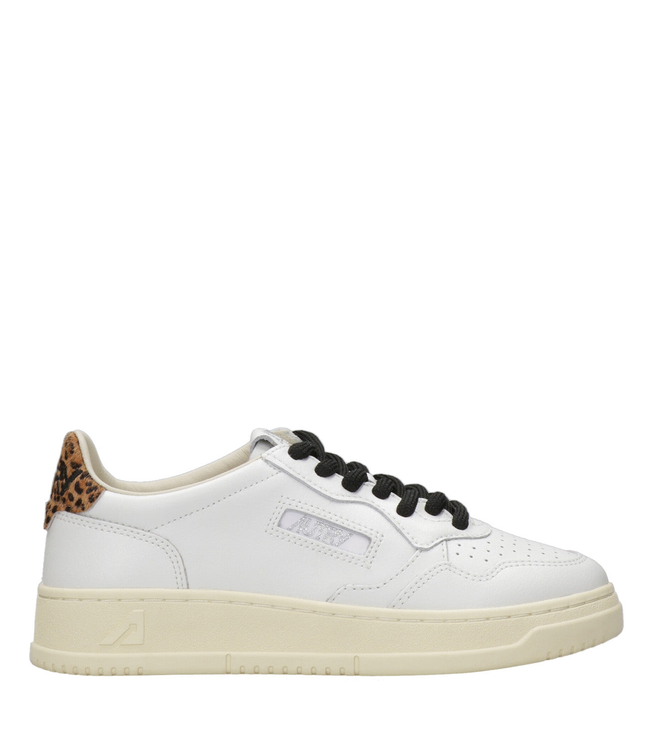 Autry | Sneakers Medalist Low Wom Lea Bianco e Leopardo