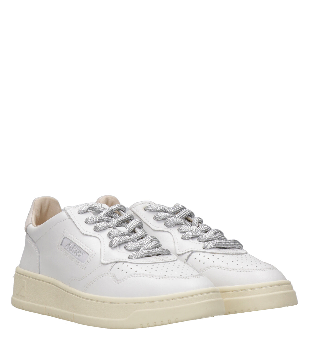 Autry | Sneakers Medalist Low Wom Lea Bianco e Cipria