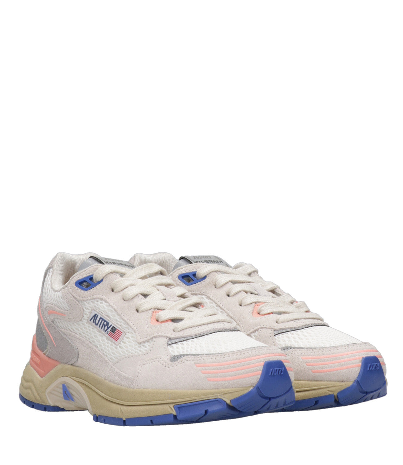 Autry | Sneakers Hyperway Low Wom Bianco e Pesca