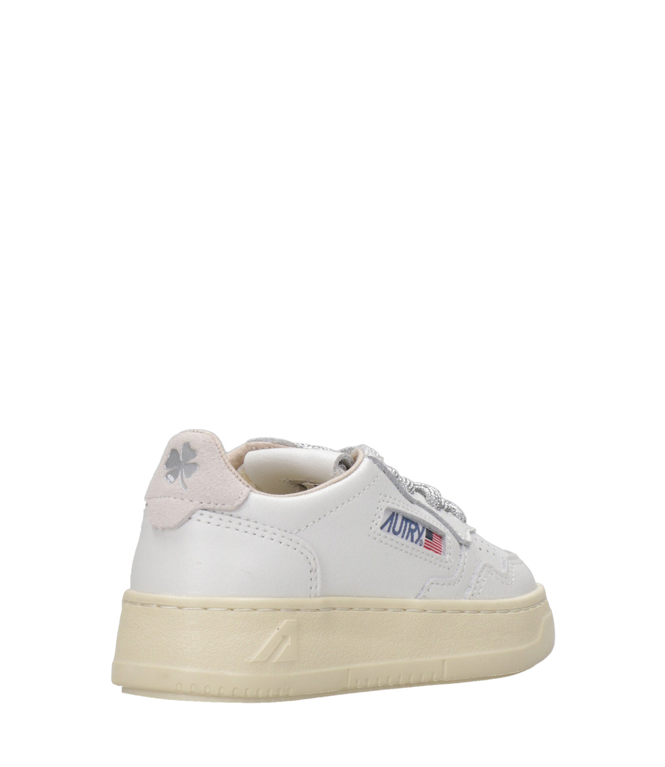 Autry Kids | Sneakers Medalist Low Bianco e Rosa chiaro