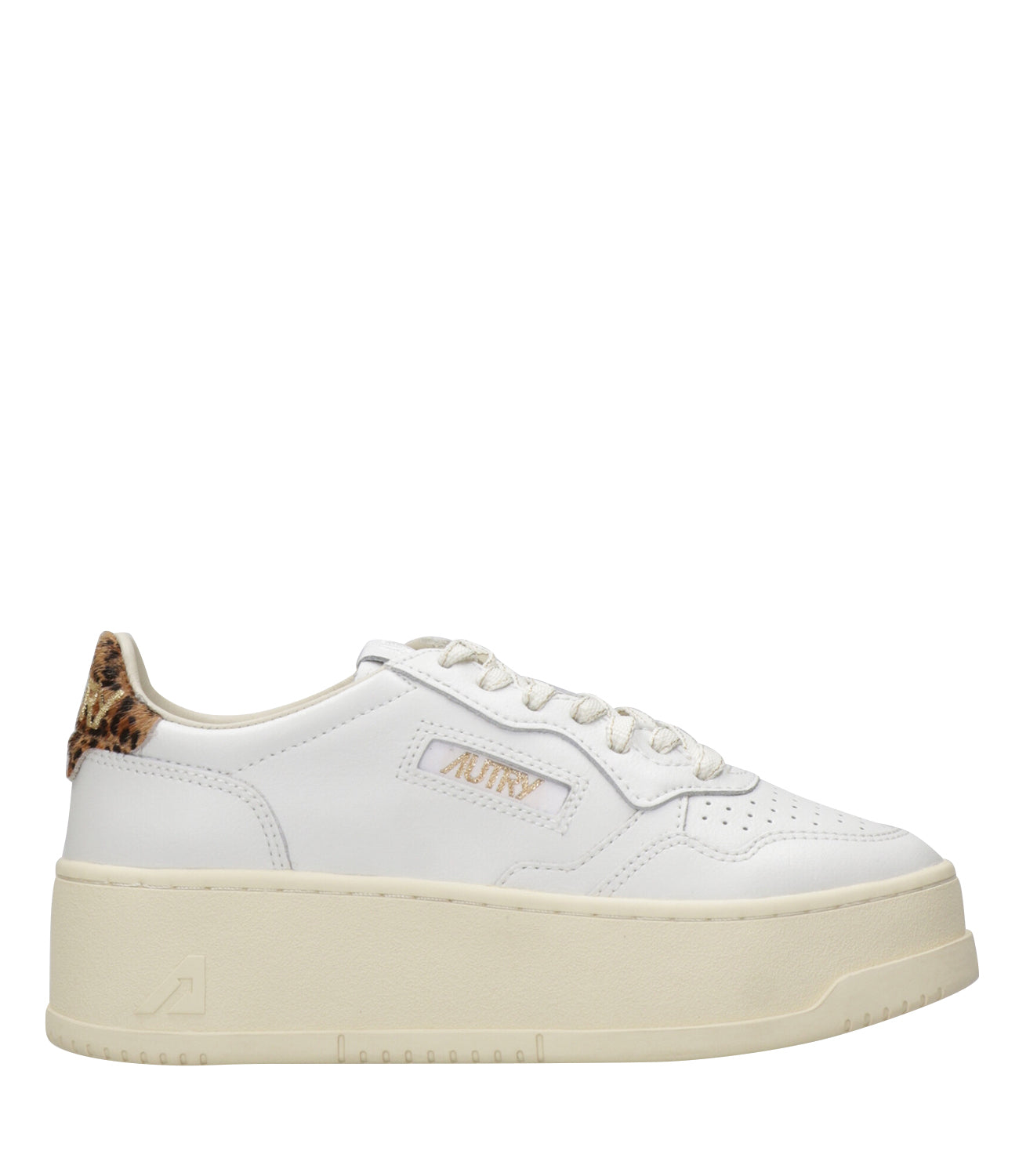 Autry | Sneakers Platform Low Woman Bianca e Leopardo