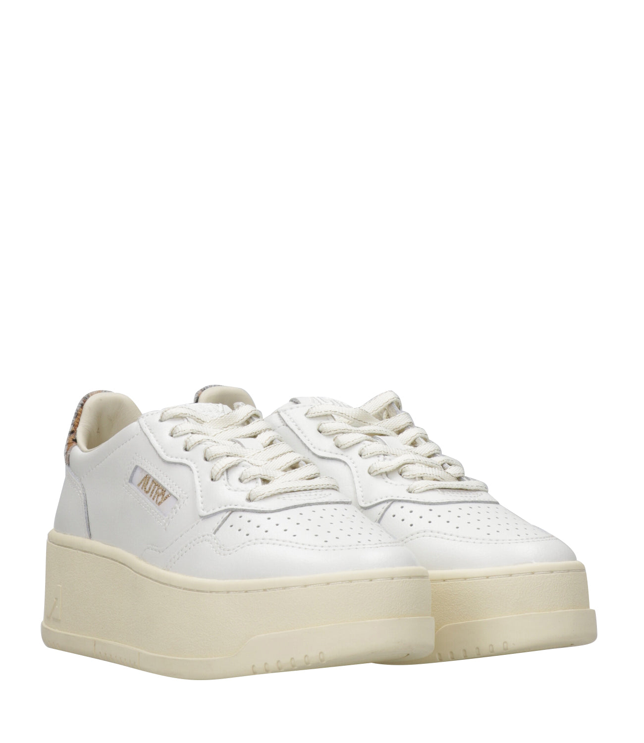 Autry | Sneakers Platform Low Woman Bianca e Leopardo