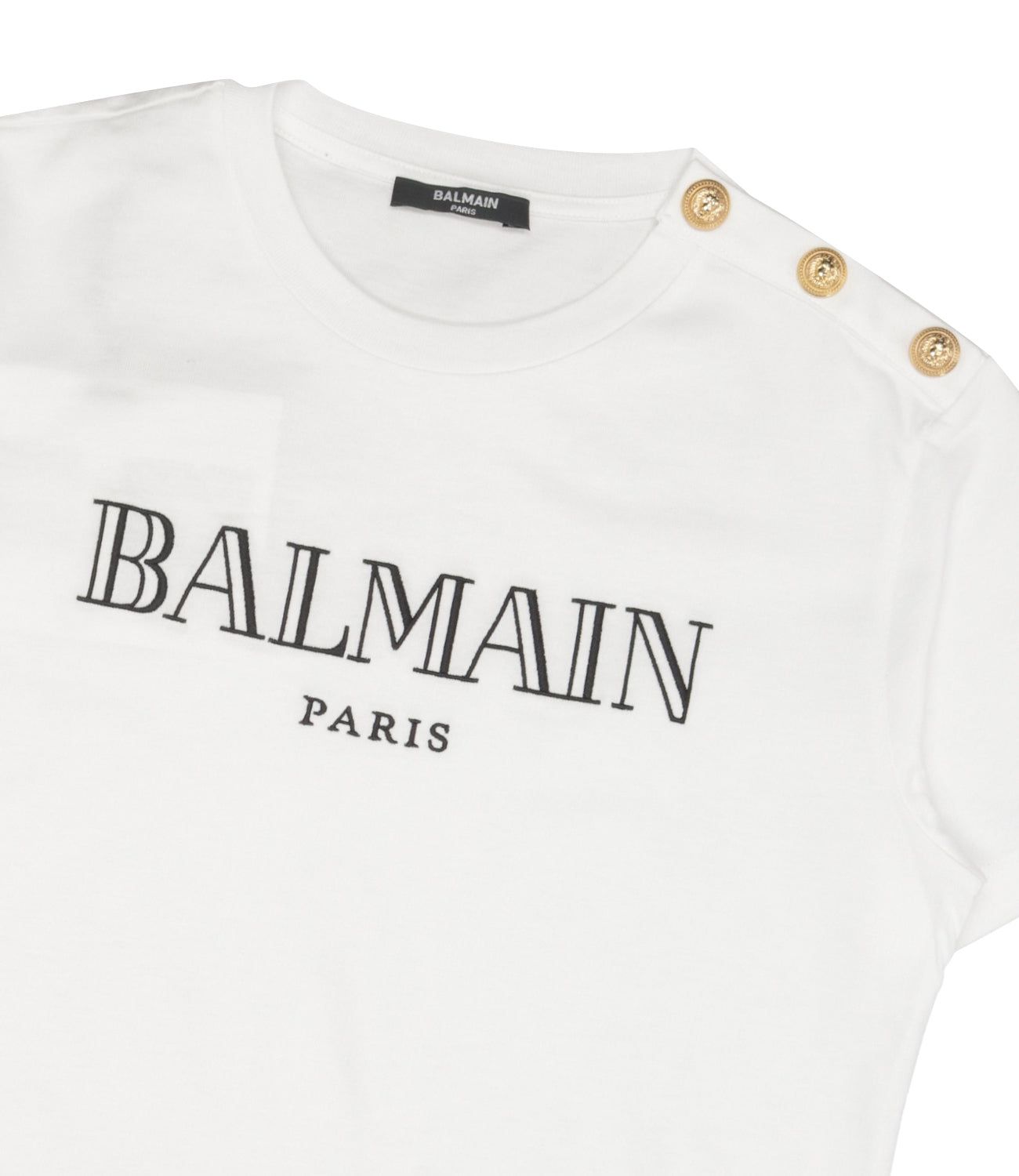 Balmain Kids | T-Shirt Bianco Oro