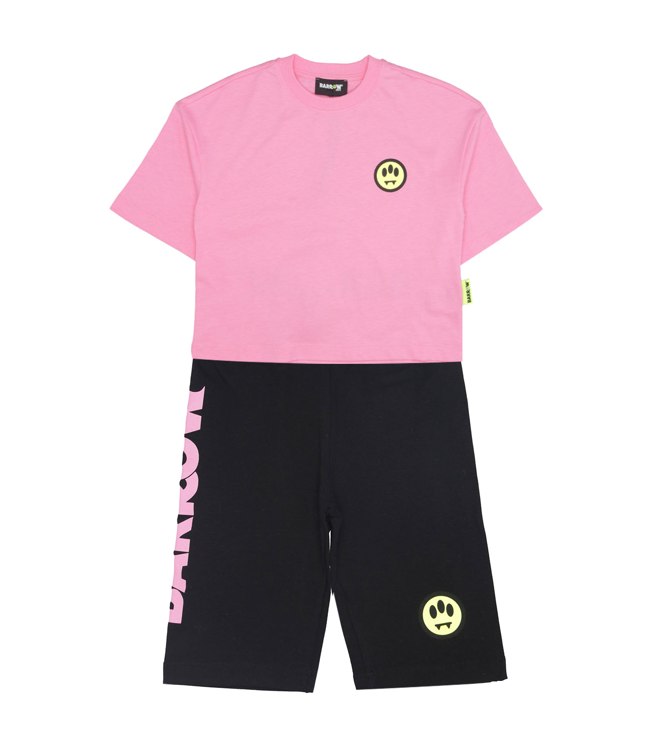 Barrow Kids | Set T-Shirt e Shorts Rosa e Nero