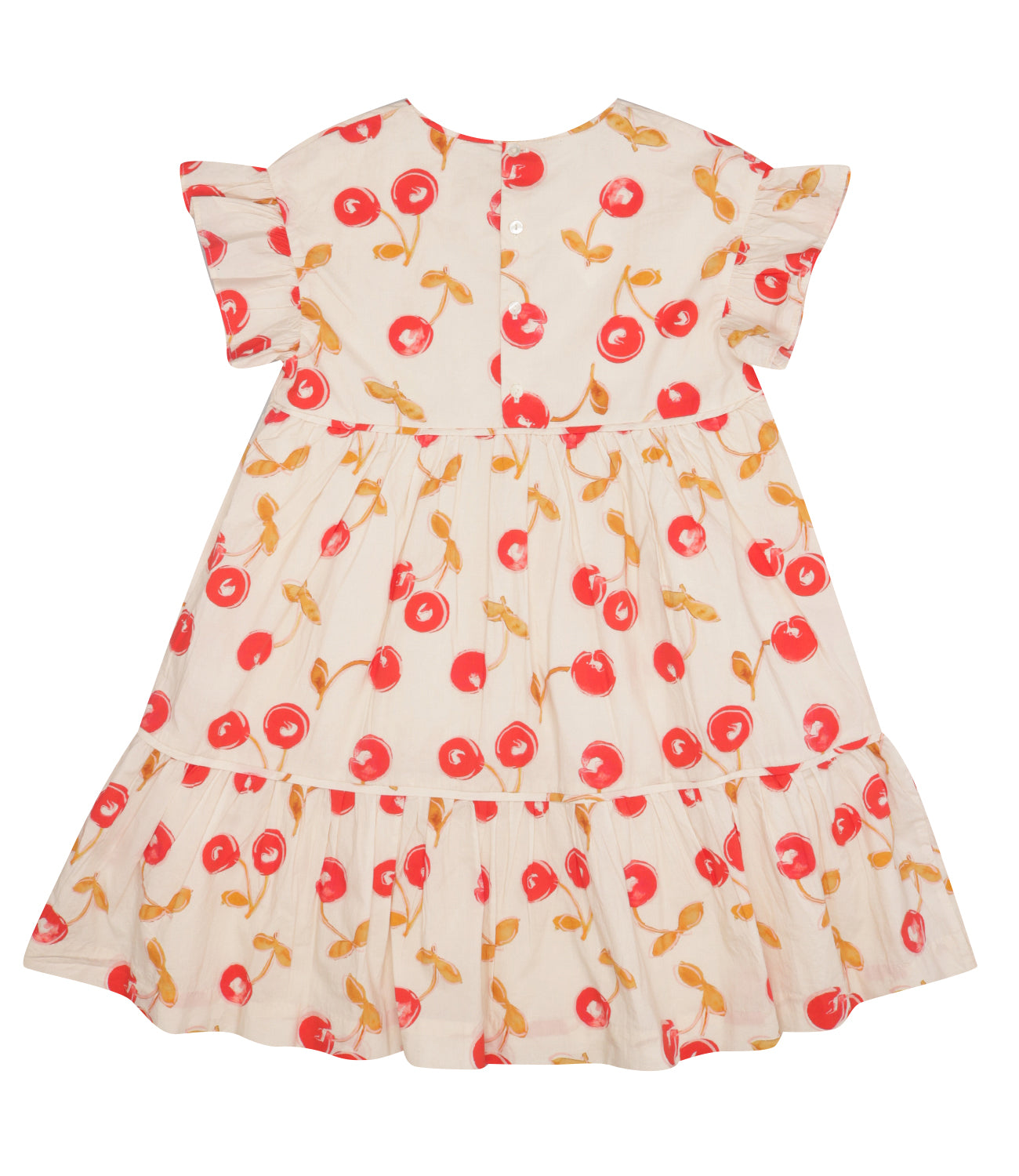 Bonpoint | Abito Leontine Ecru Rosso