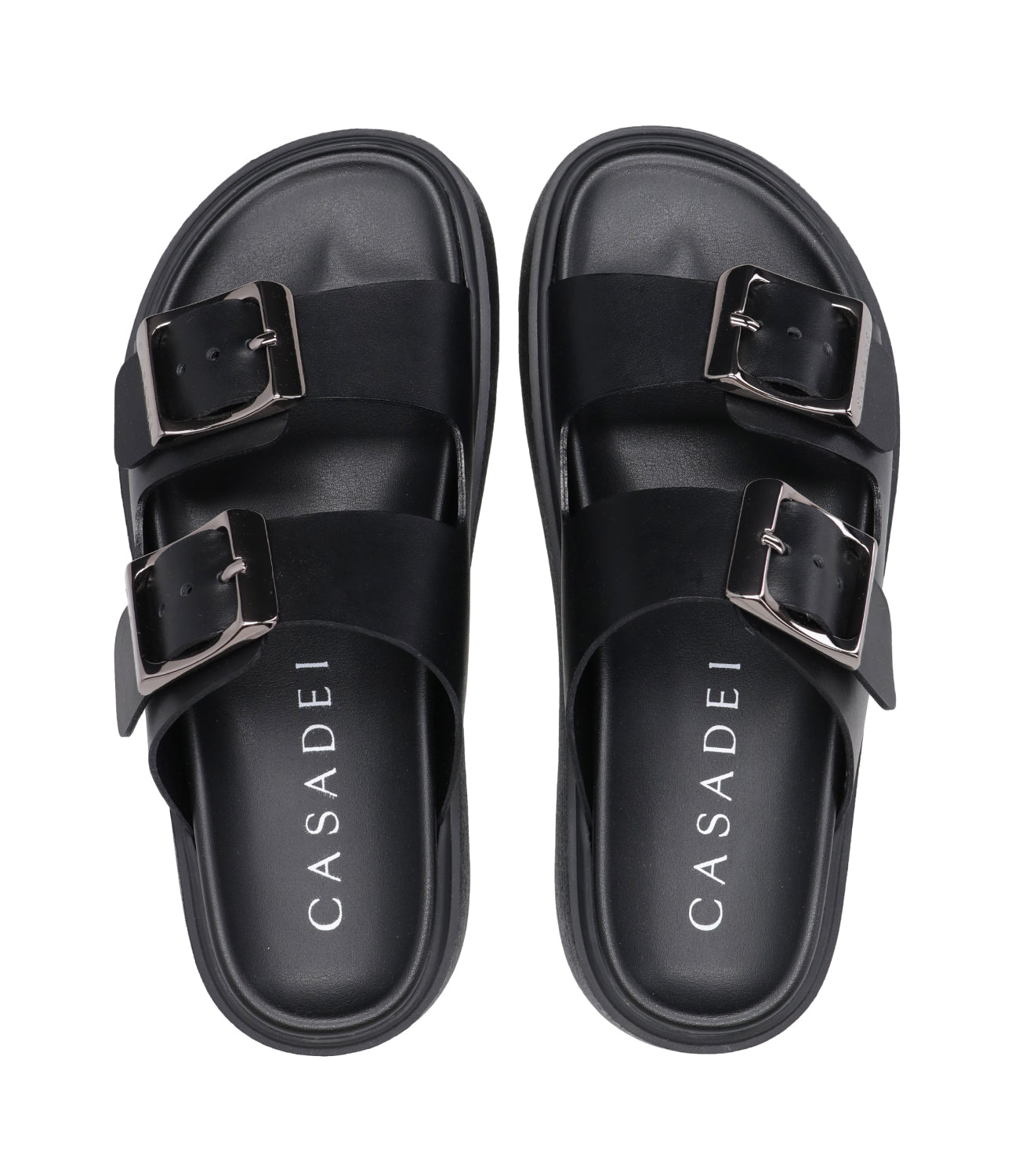 Casadei | Birky Ale Slides Black Slipper
