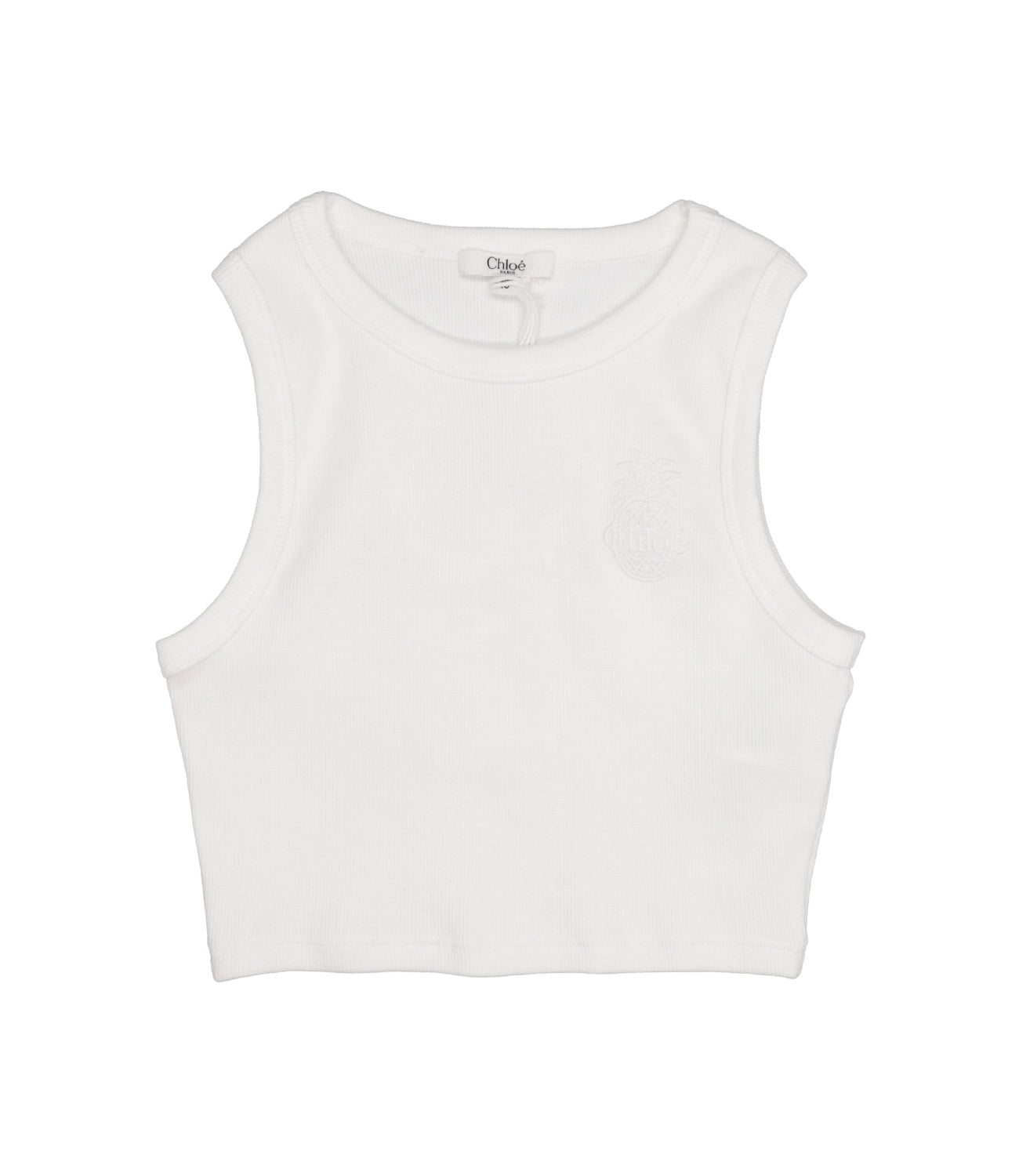 Chloè Kids | Canotta Bianco sporco
