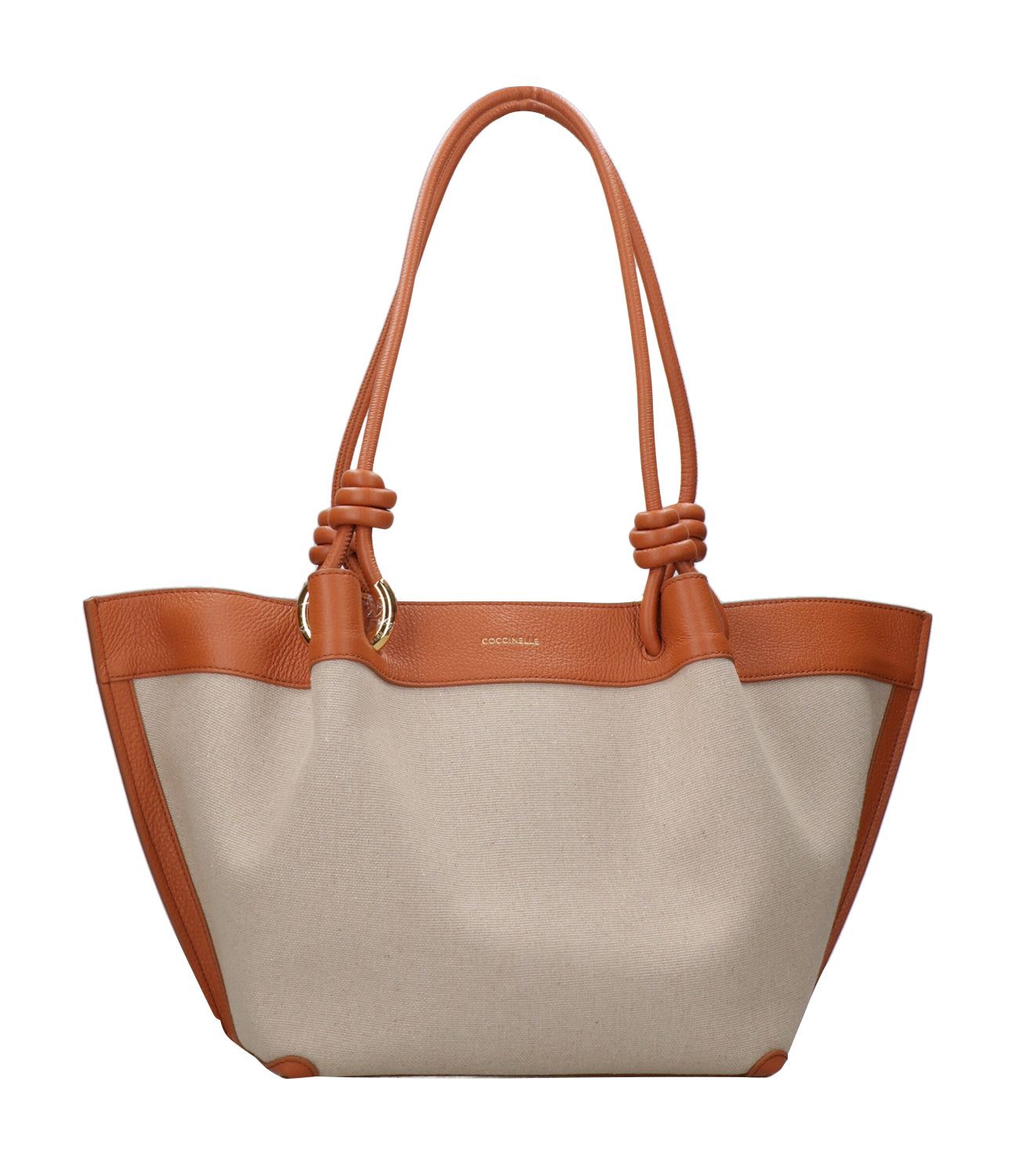 Coccinelle | Borsa a Spalla Finn medium Naturale Cuoio