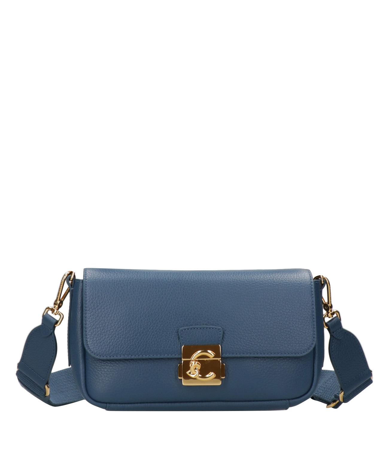 Coccinelle | Borsa a Spalla C-Me Lock Medium Blu avio