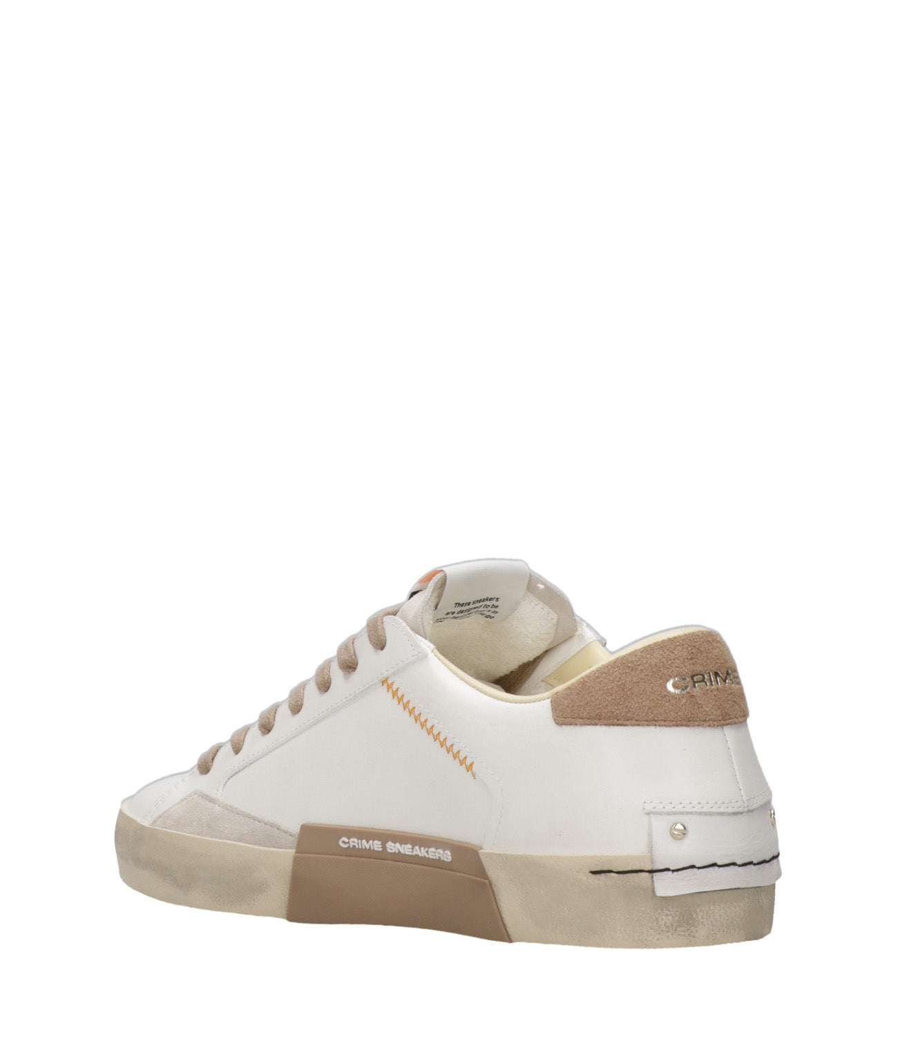 Crime | Sneakers Distressed Bianco e Tabacco