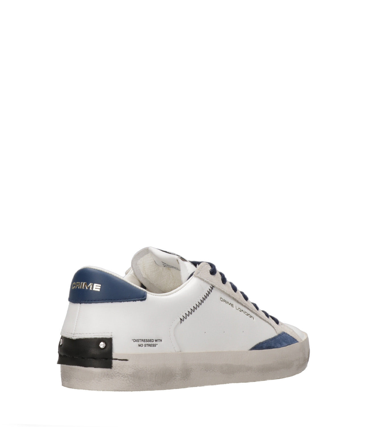 Crime | Sneakers Distressed Low Bianco e Blu