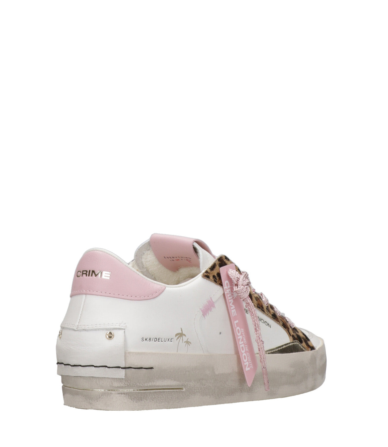 Crime | Sneakers SK8 Deluxe Bianco e Rosa