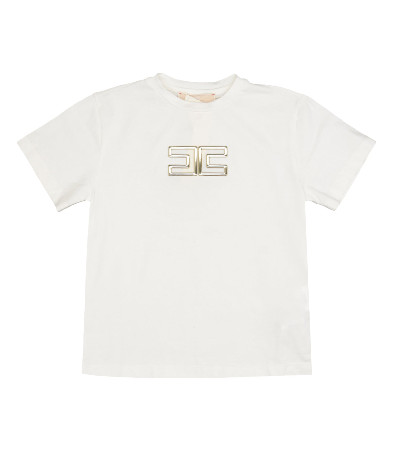 Elisabetta Franchi La Mia Bambina | T-Shirt Avorio Oro
