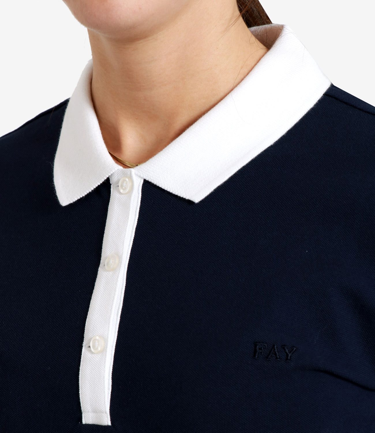 Fay | Polo Blu notte Bianco