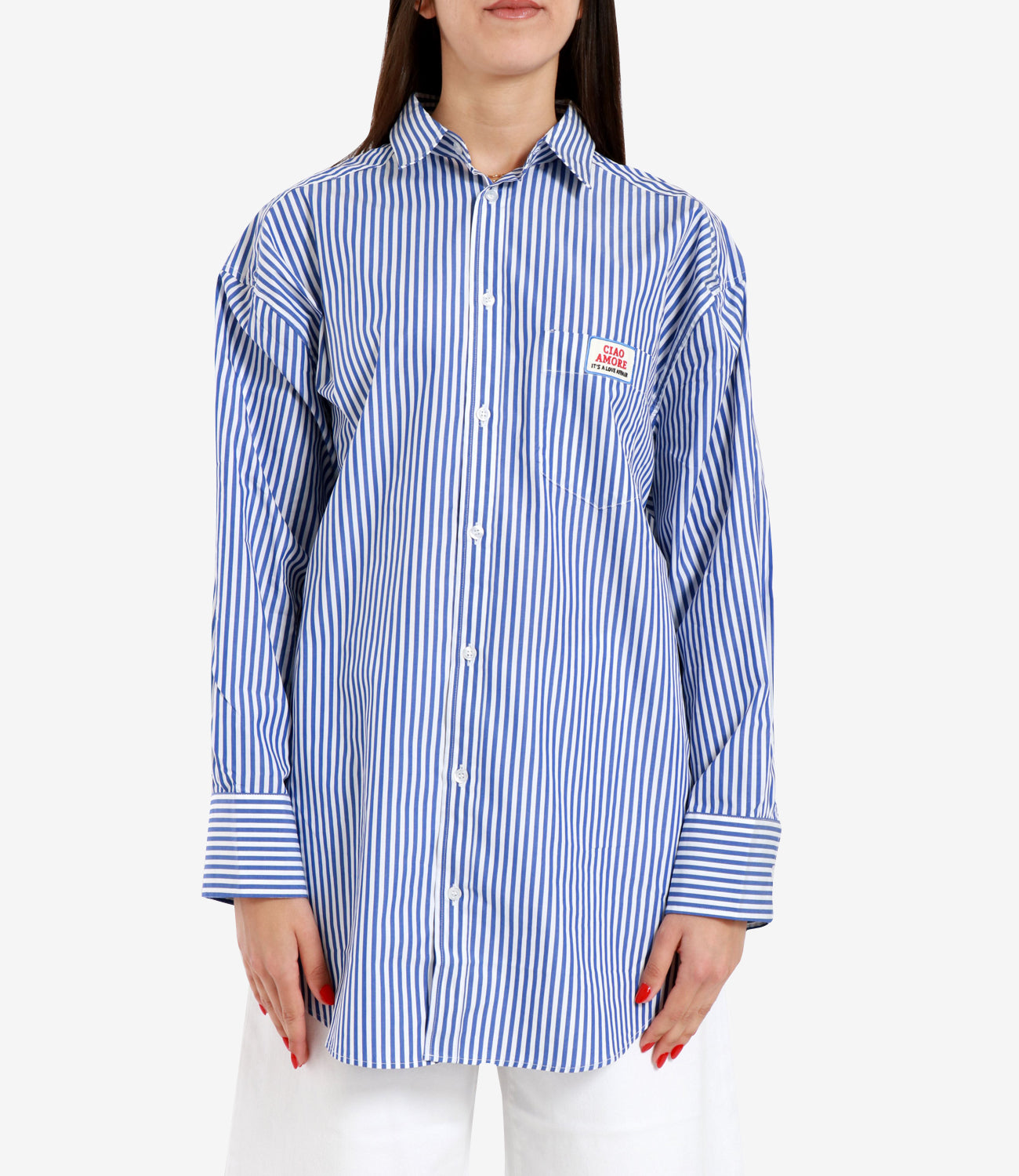Giada Benincasa | Camicia Azzurro Bianco