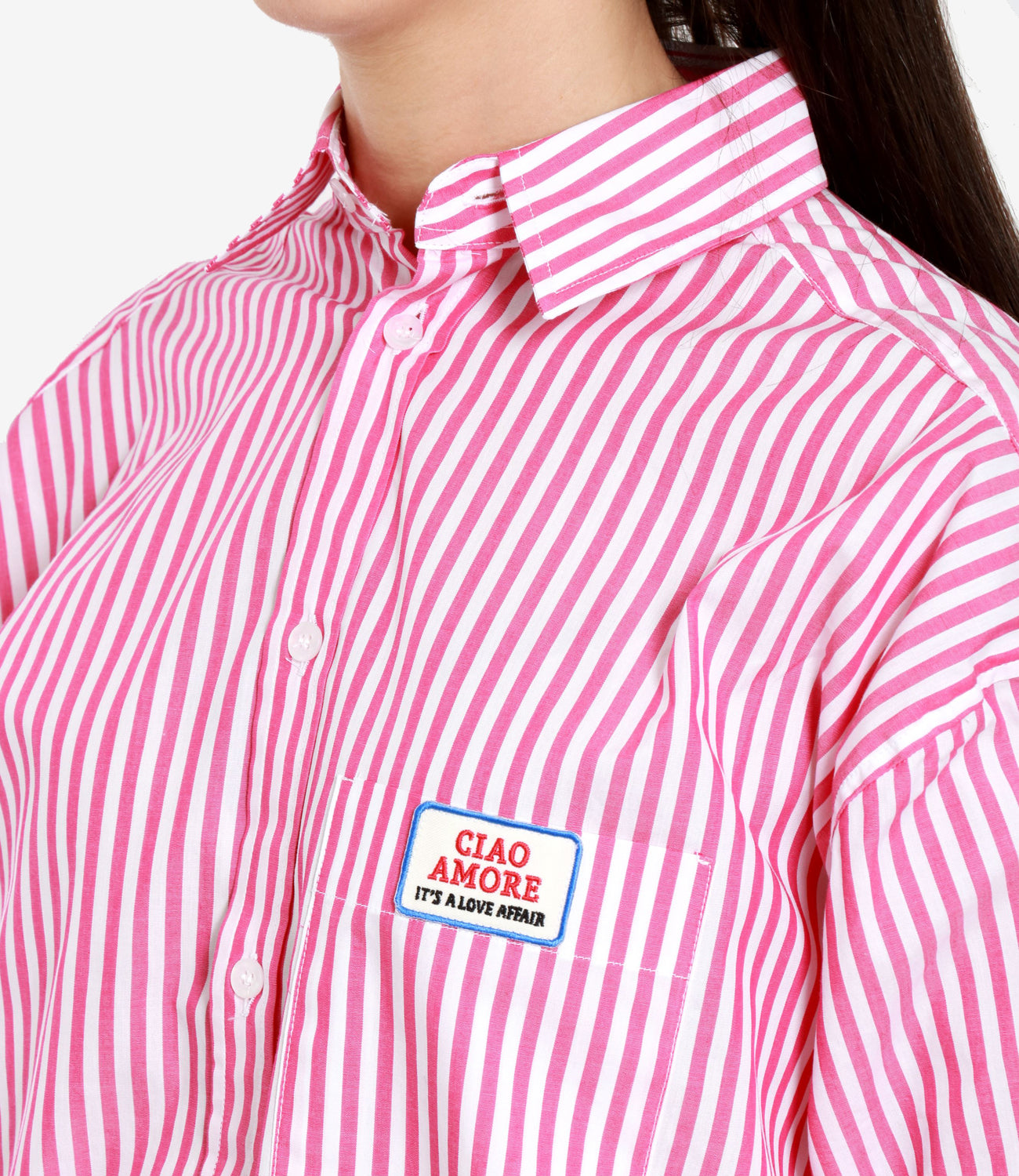 Giada Benincasa | Camicia Fuxia Bianco