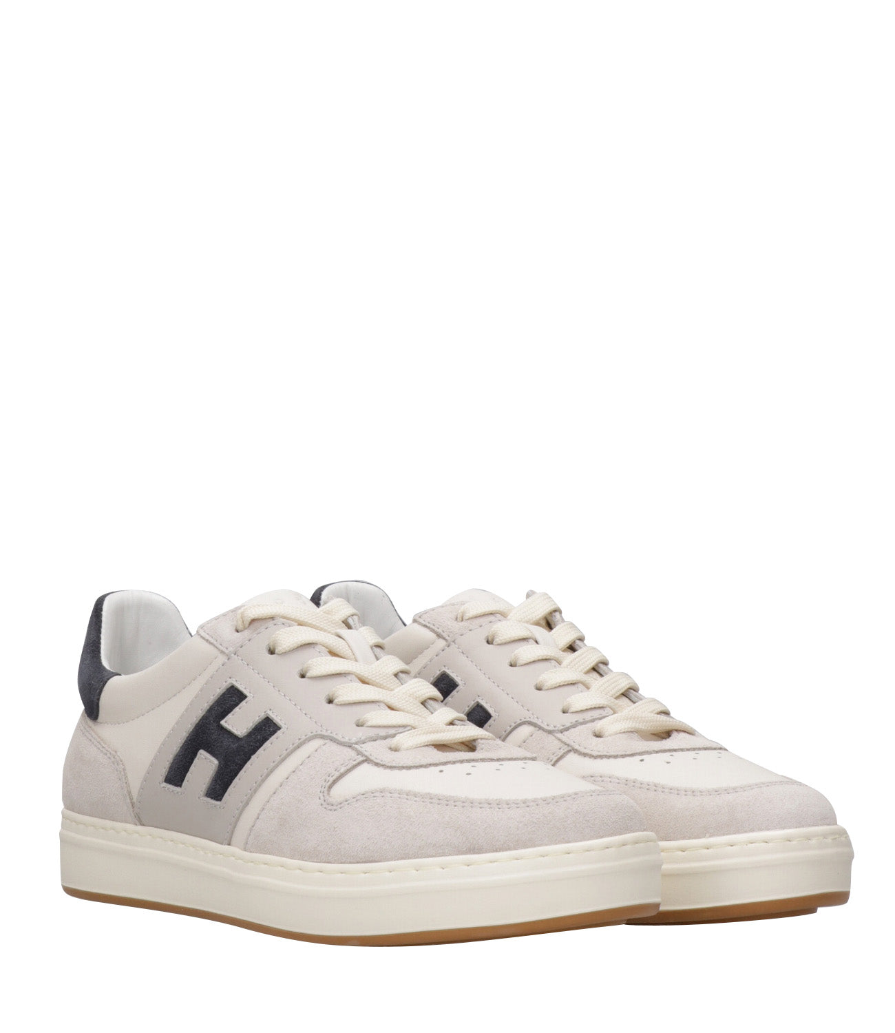 Hogan | Sneakers H668 Allacciato H Avorio e Blu