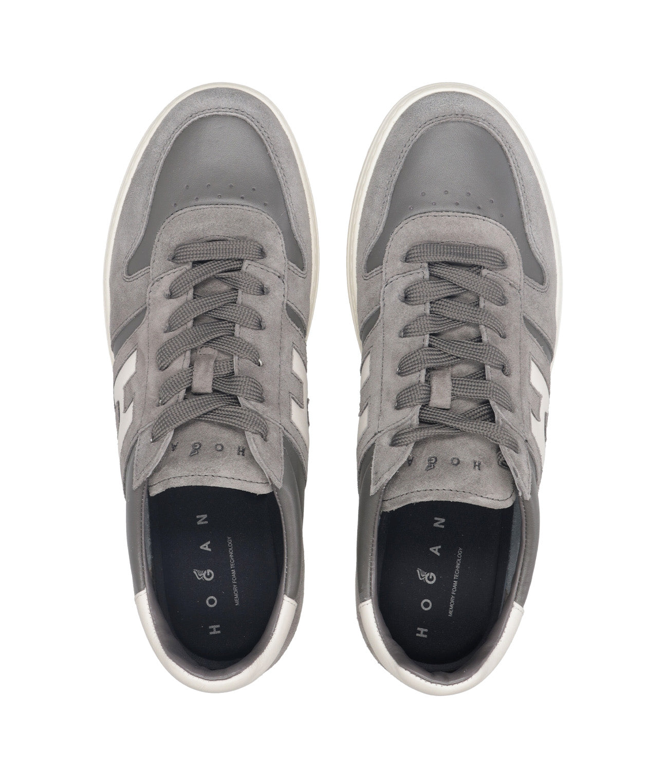 Hogan | Sneakers H668 Allacciato H Grigio e Bianco